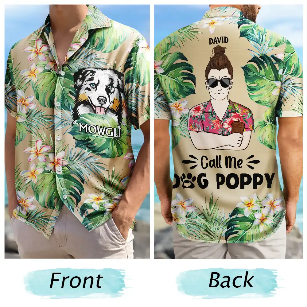 Call Me Dog Dad - Personalized Hawaiian Shirt - Image 5