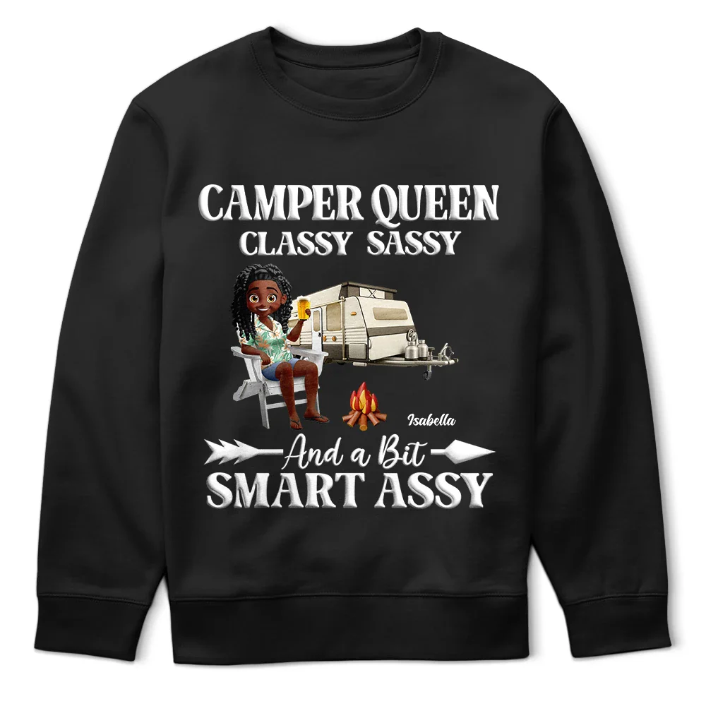 Camper Queen Classy Sassy - Personalized T Shirt - Image 5