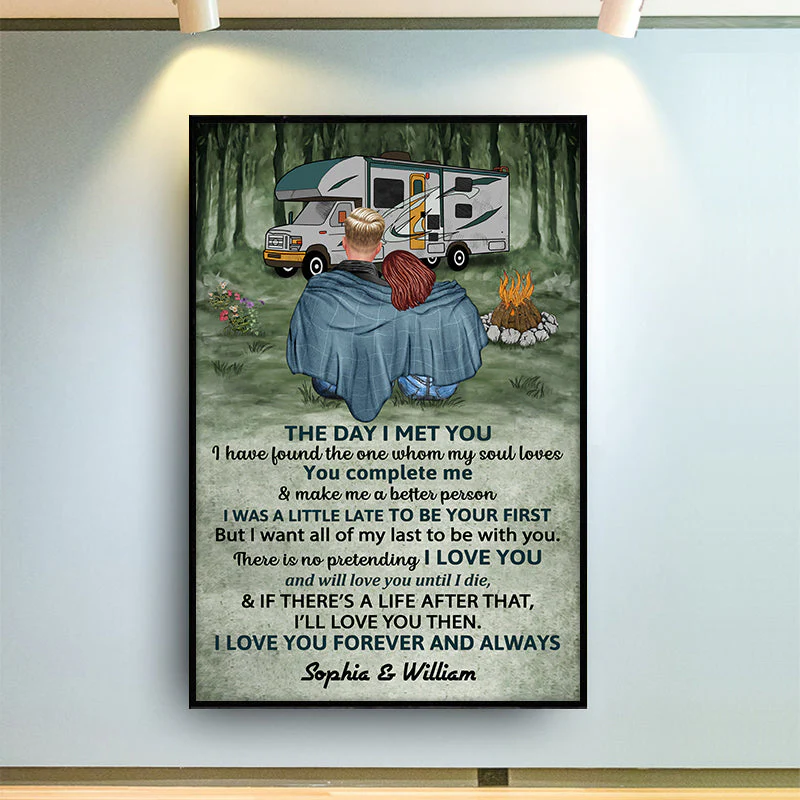 Camping Couple The Day I Met You - Personalized Custom Poster - Image 2