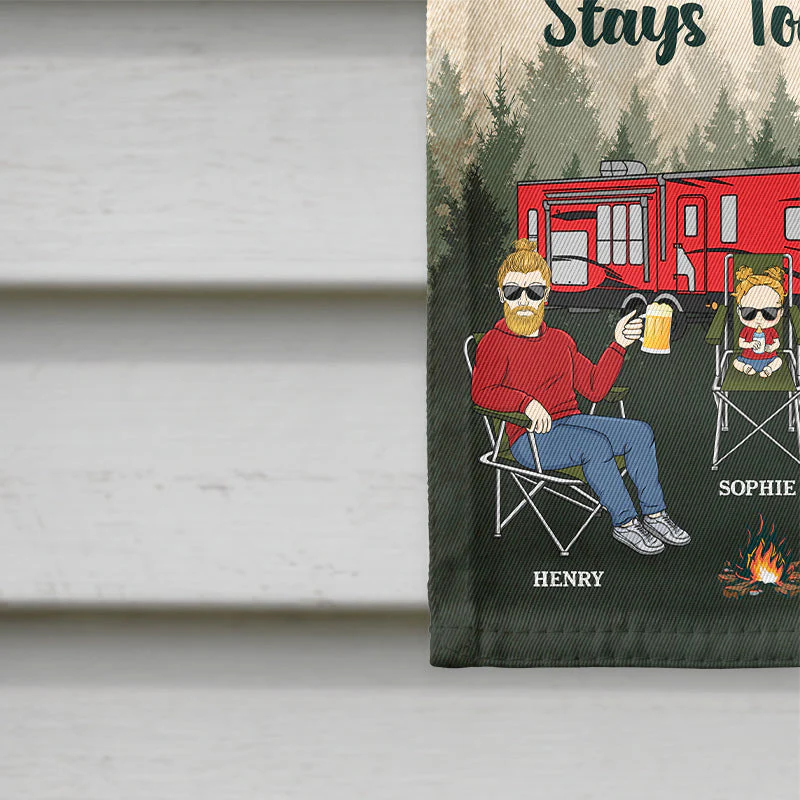 Camping Family Welcome To Our Camping Crew - Gift For Couple - Personalized Custom Flag - Image 4
