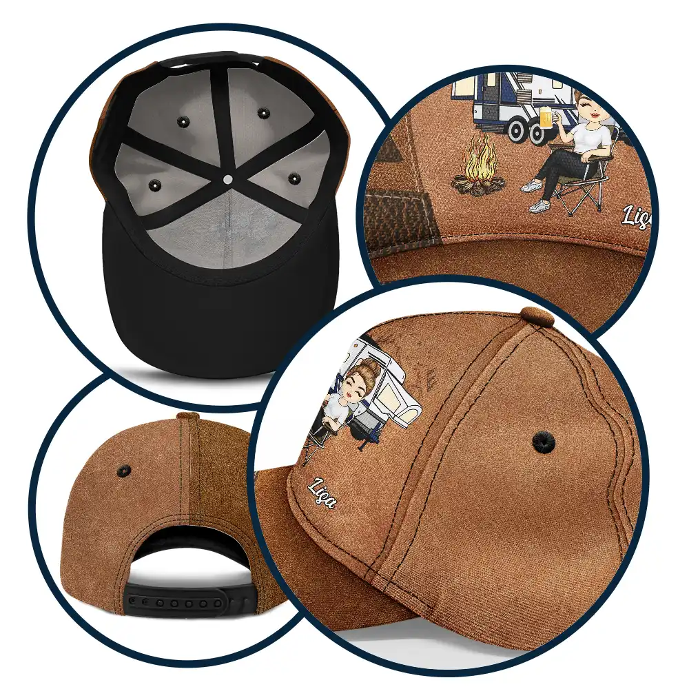 Camping Hair Don't Care - Personalized Classic Cap - Image 5