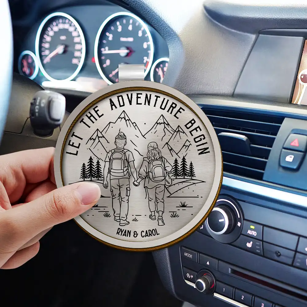 Camping Partners For Life - Personalized Custom Shaped Car Visor Clip - Image 3