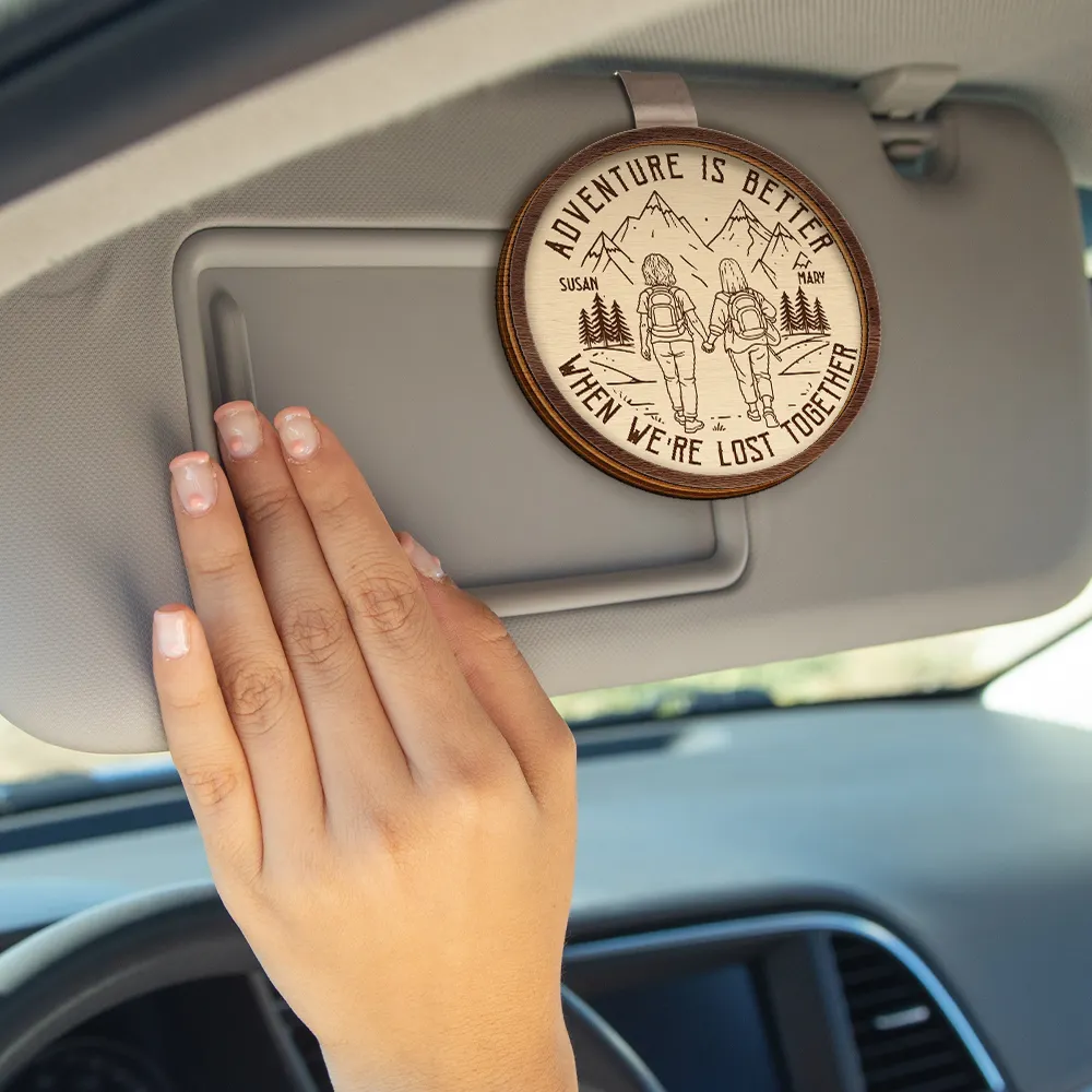 Camping Partners For Life - Personalized Custom Shaped Car Visor Clip - Image 4