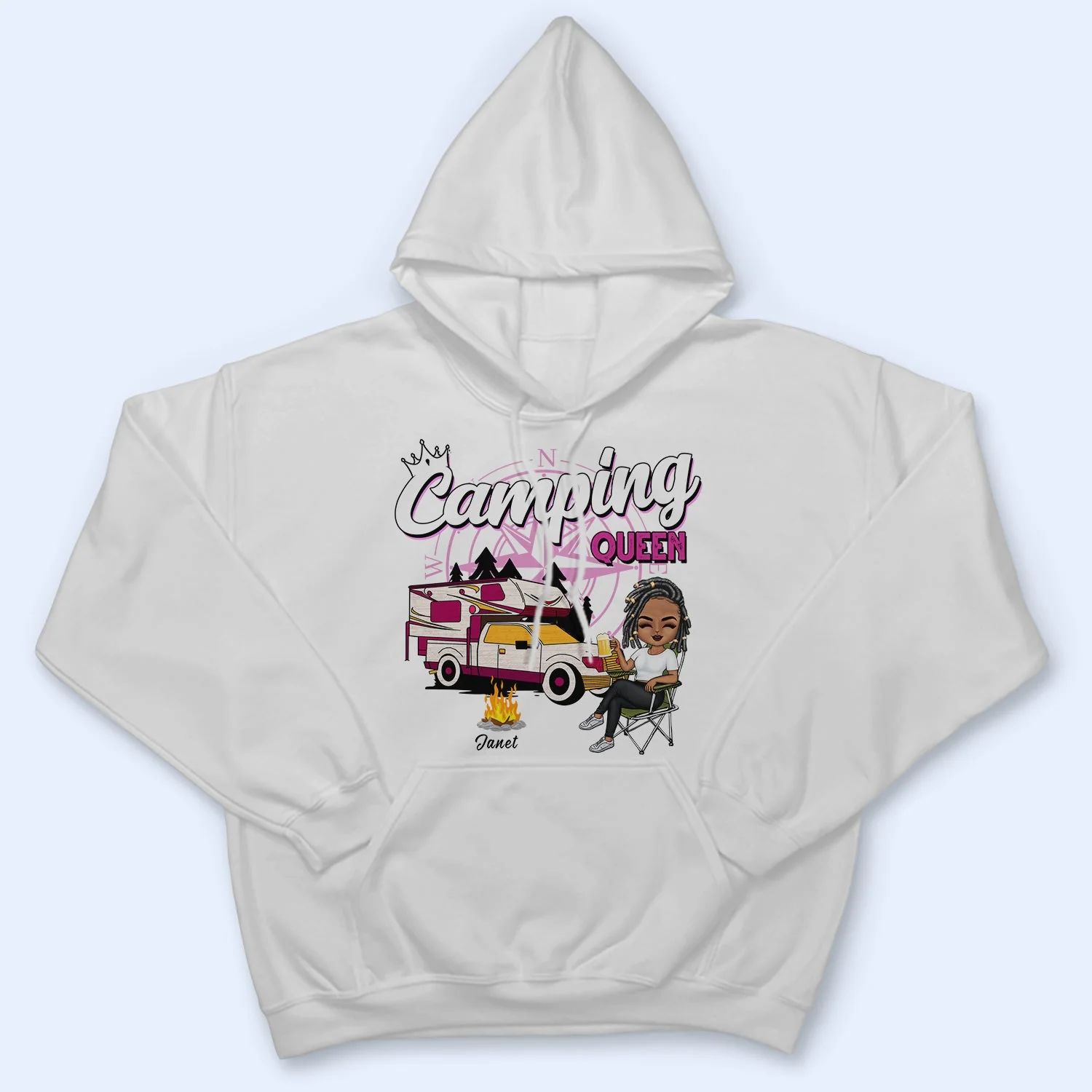 Camping Queen - Gift For Camping Lovers - Personalized Custom T Shirt - Image 4
