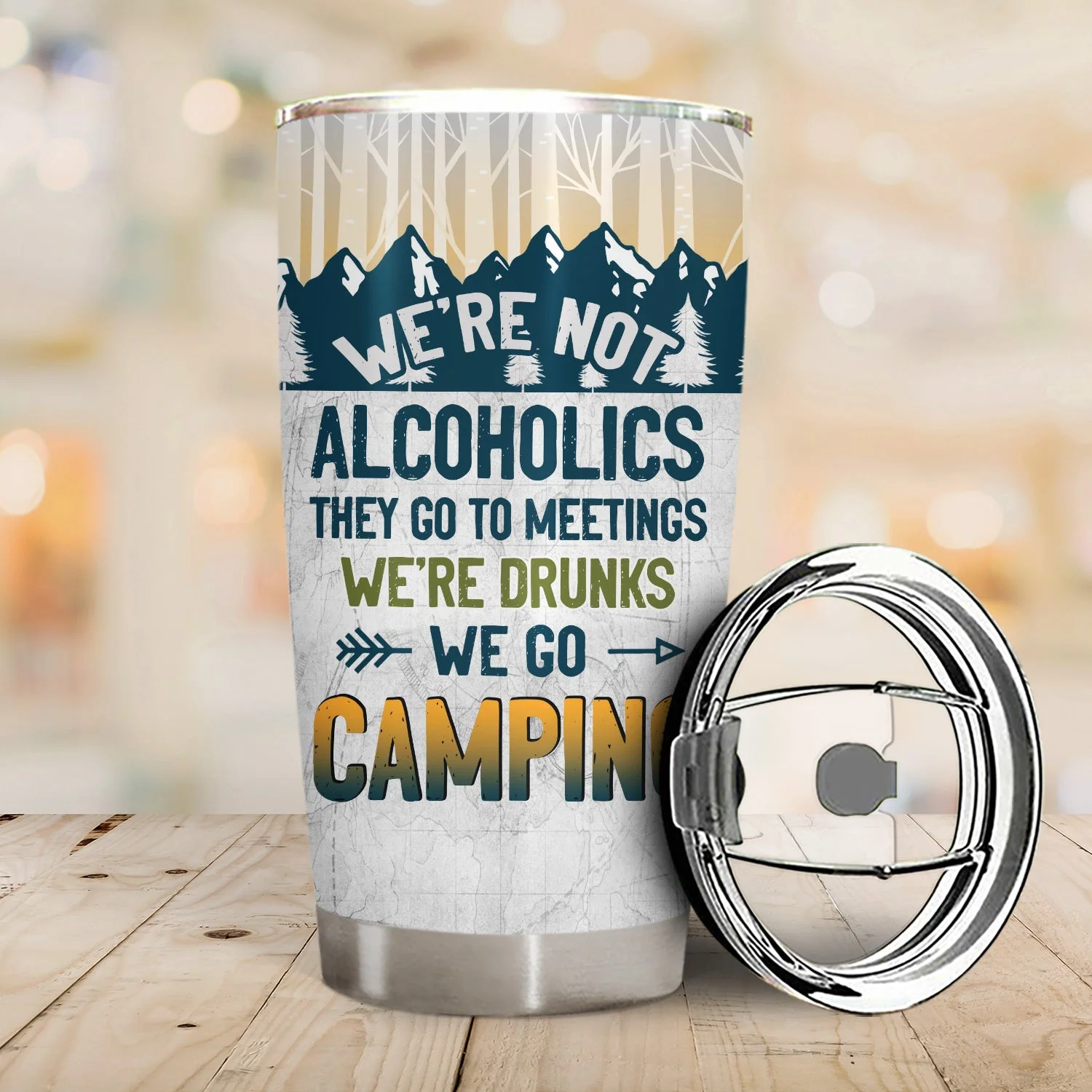 Camping We're Drunks - Gift For Bestie - Personalized Custom Tumbler - Image 2