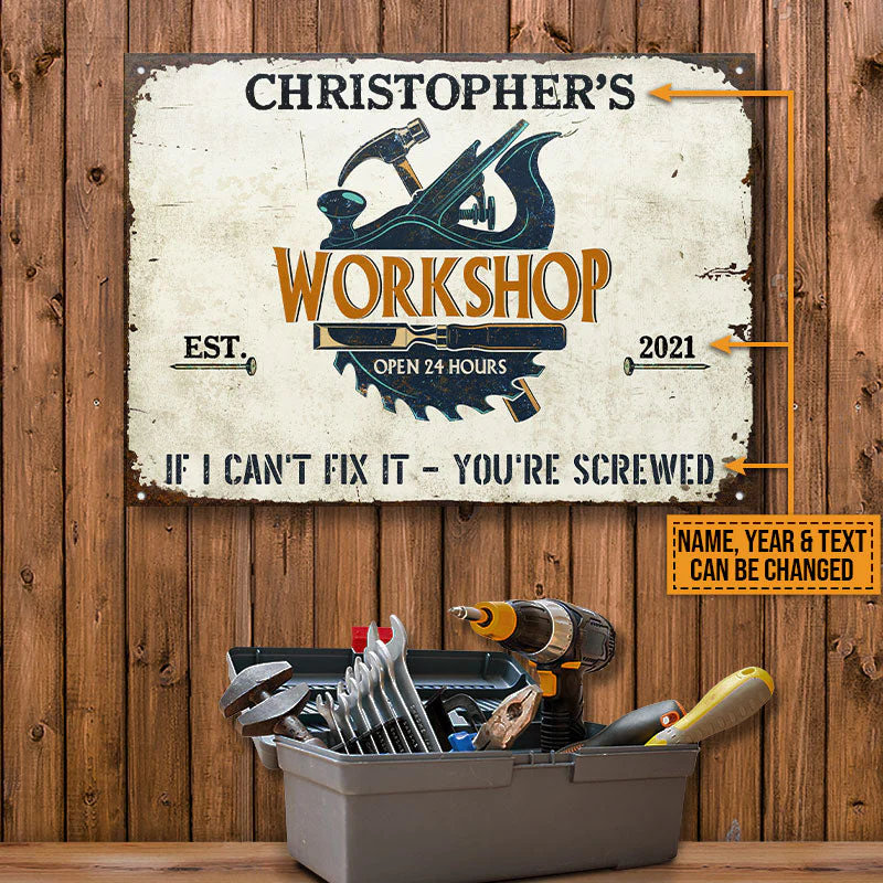 Carpenter Workshop Custom Classic Metal Signs - Image 4