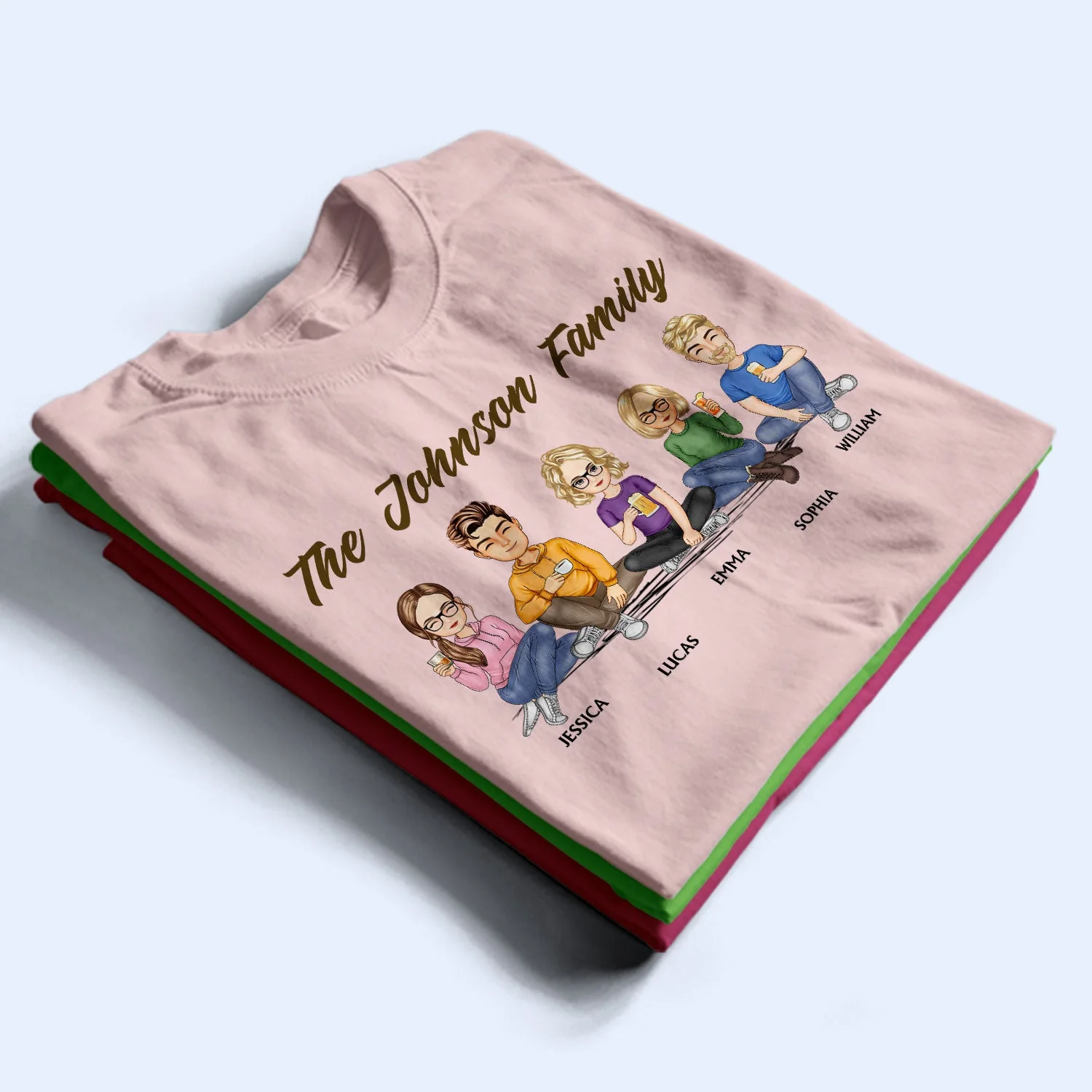 Cartoon - Birthday, Loving Gift For Family, Couple, Parent, Grandparent, Sibling, Bestie - Personalized T Shirt - Image 2