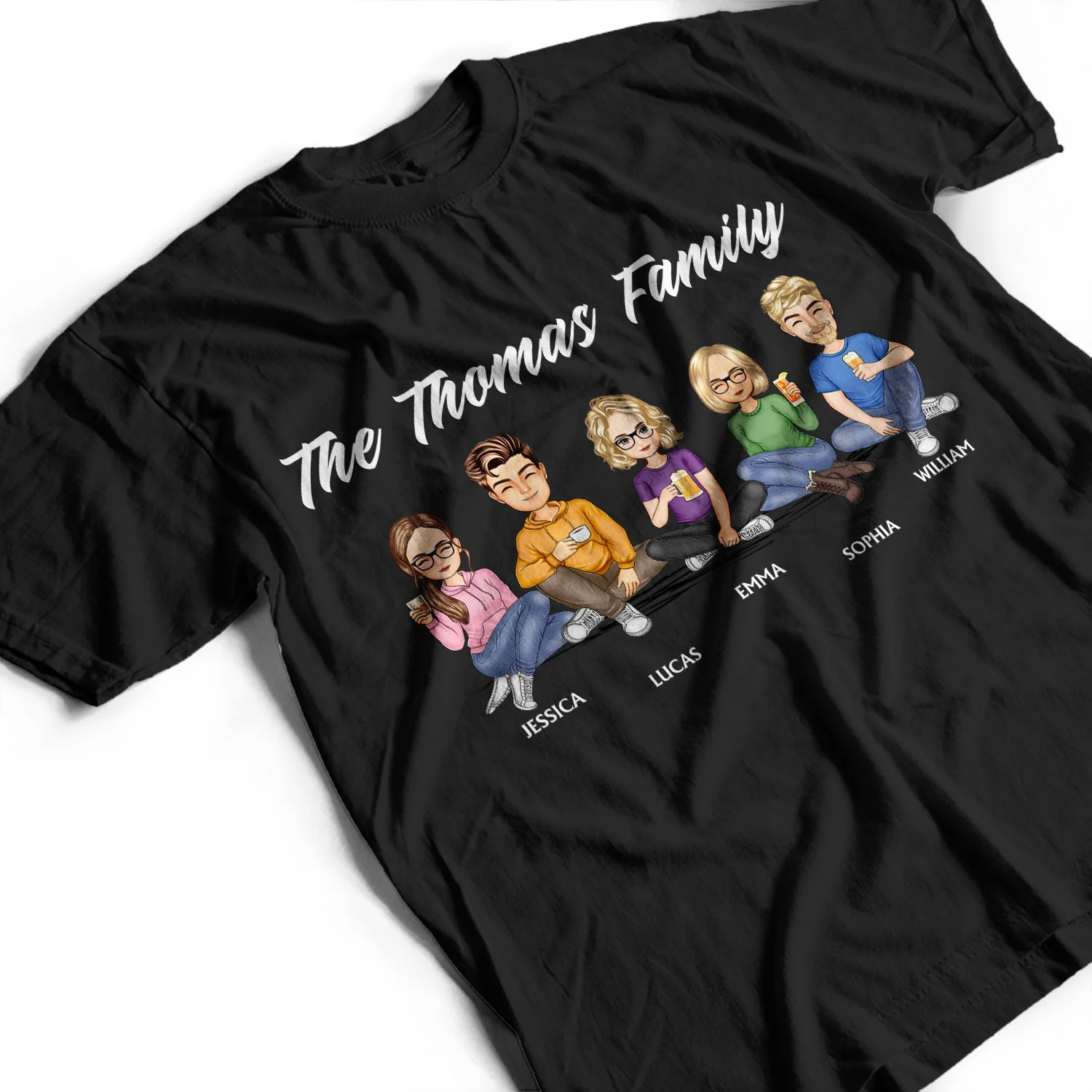 Cartoon - Birthday, Loving Gift For Family, Couple, Parent, Grandparent, Sibling, Bestie - Personalized T Shirt - Image 5