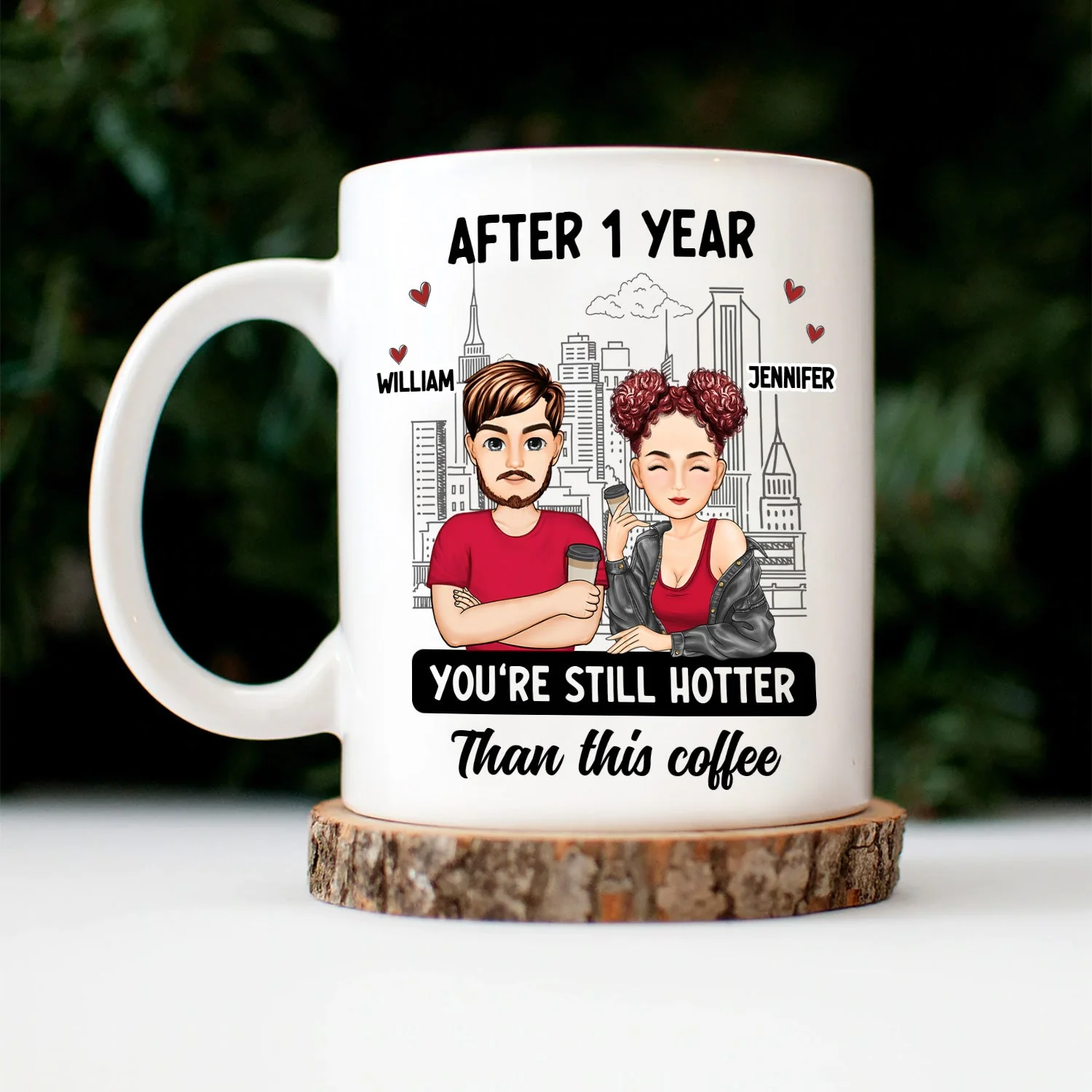 Cartoon Couple After Years You're Still Hotter Than This Coffee - Gift For Couples - Personalized Mug - Image 5