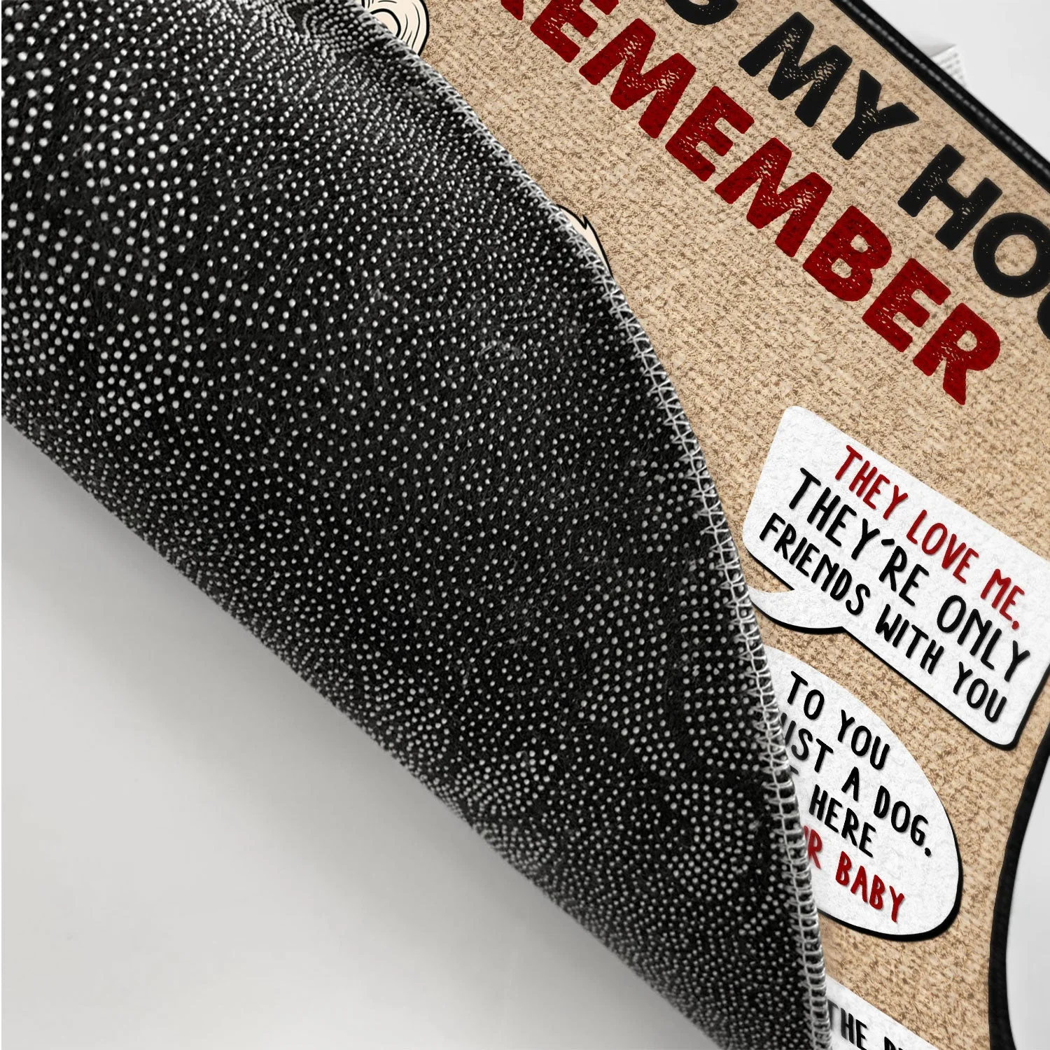 Cartoon Dogs Walking When Visiting Our House Please Remember - Gift For Dog Lovers - Personalized Doormat - Image 3