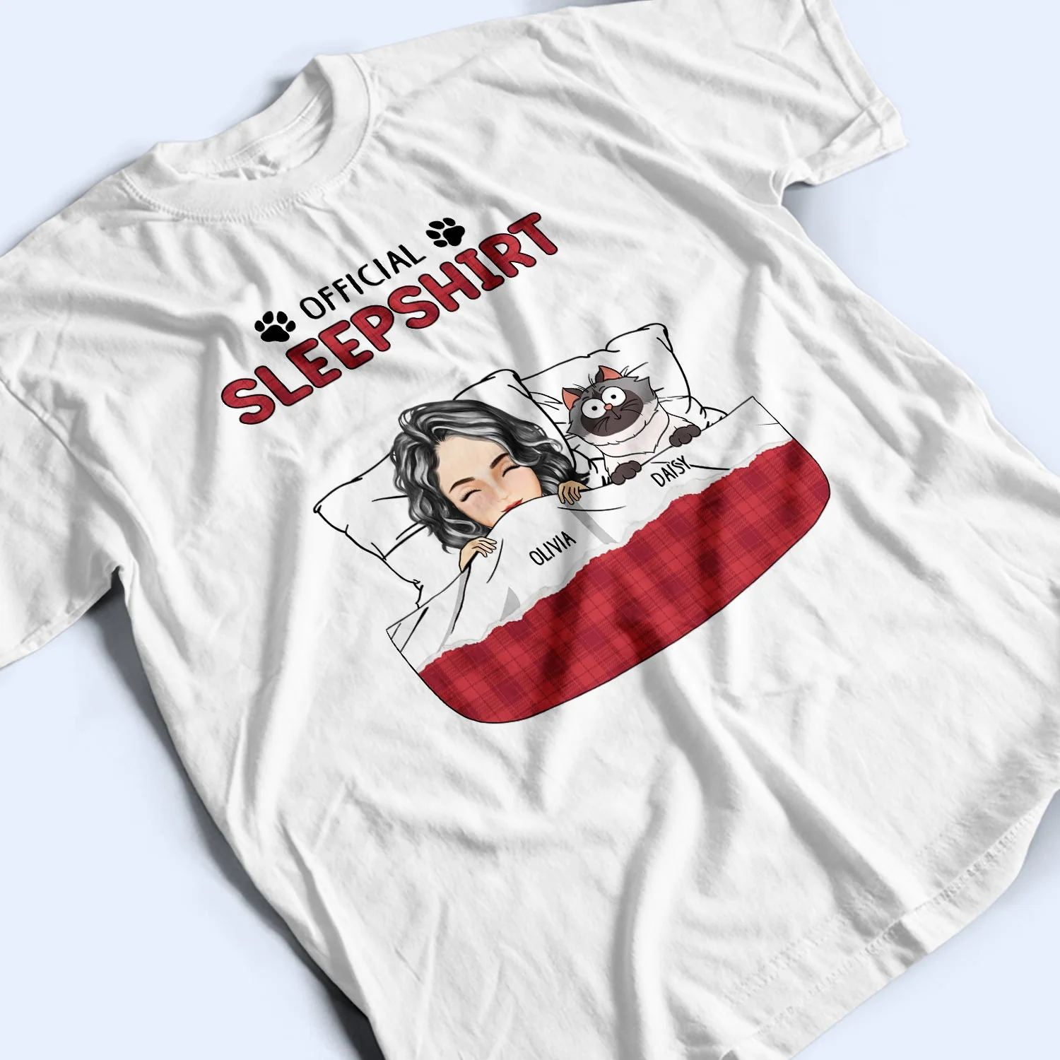 Cartoon Pet Lovers My Pawjama - Gift For Pet Lovers - Personalized T Shirt - Image 3