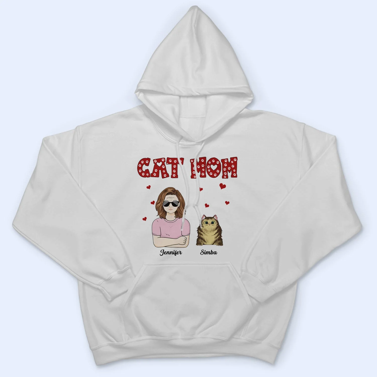 Cat Mom Cat Dad - Birthday Gift For Mother, Father, Pet Lovers - Personalized Custom T Shirt - Image 4