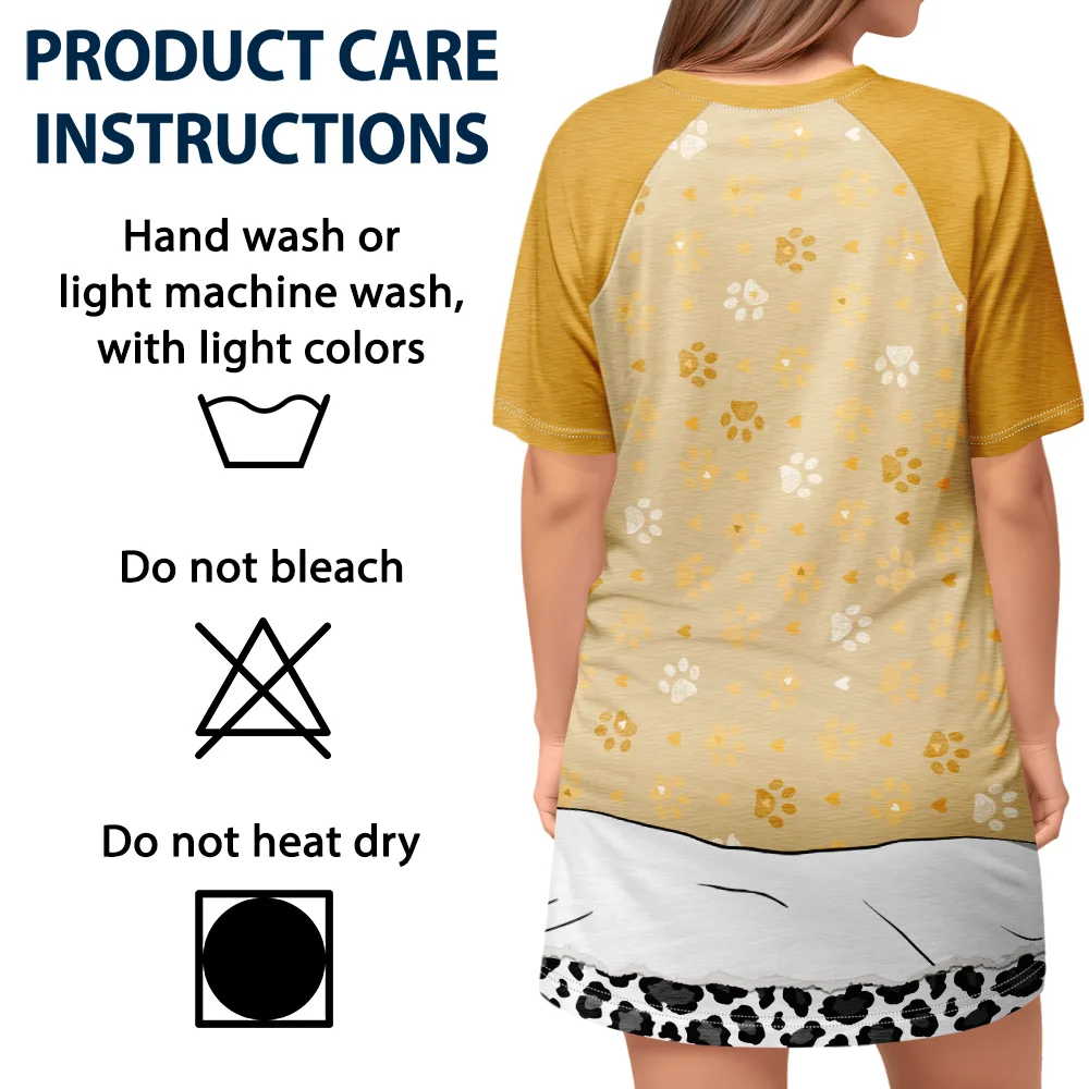 Cat Mom Official Sleep Tee - Personalized Women's Sleep Tee - Image 5