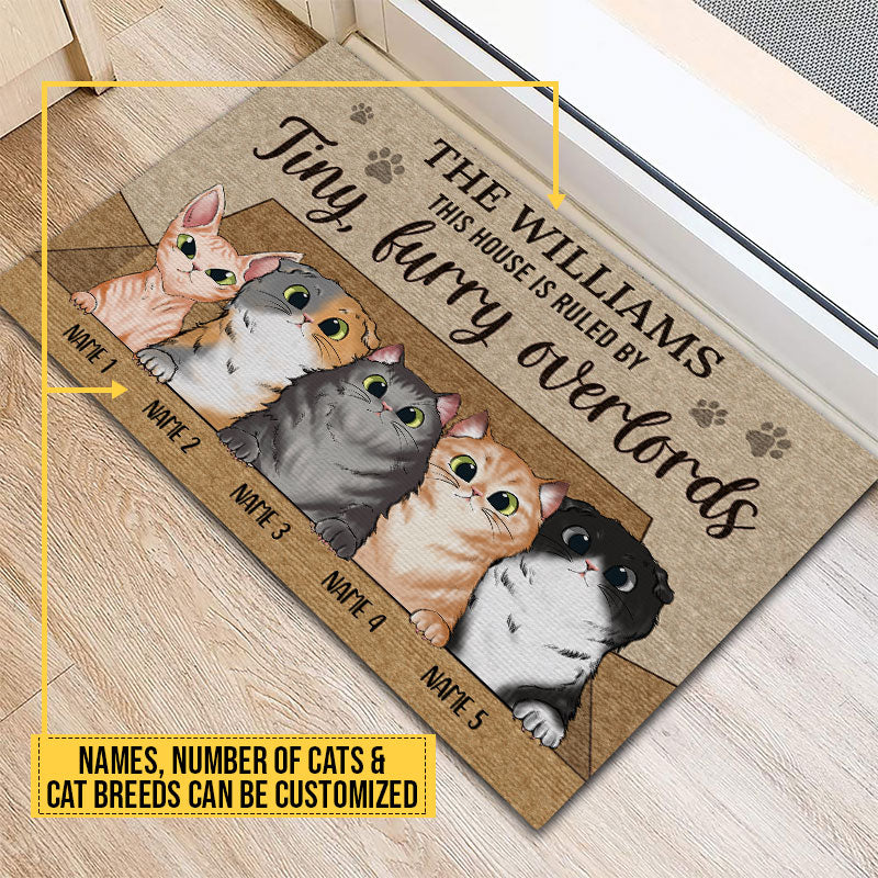 Cat Tiny Furry Overlords Custom Doormat, Funny Cat Doormat, Home Decor, Cat Lovers Gift - Image 4