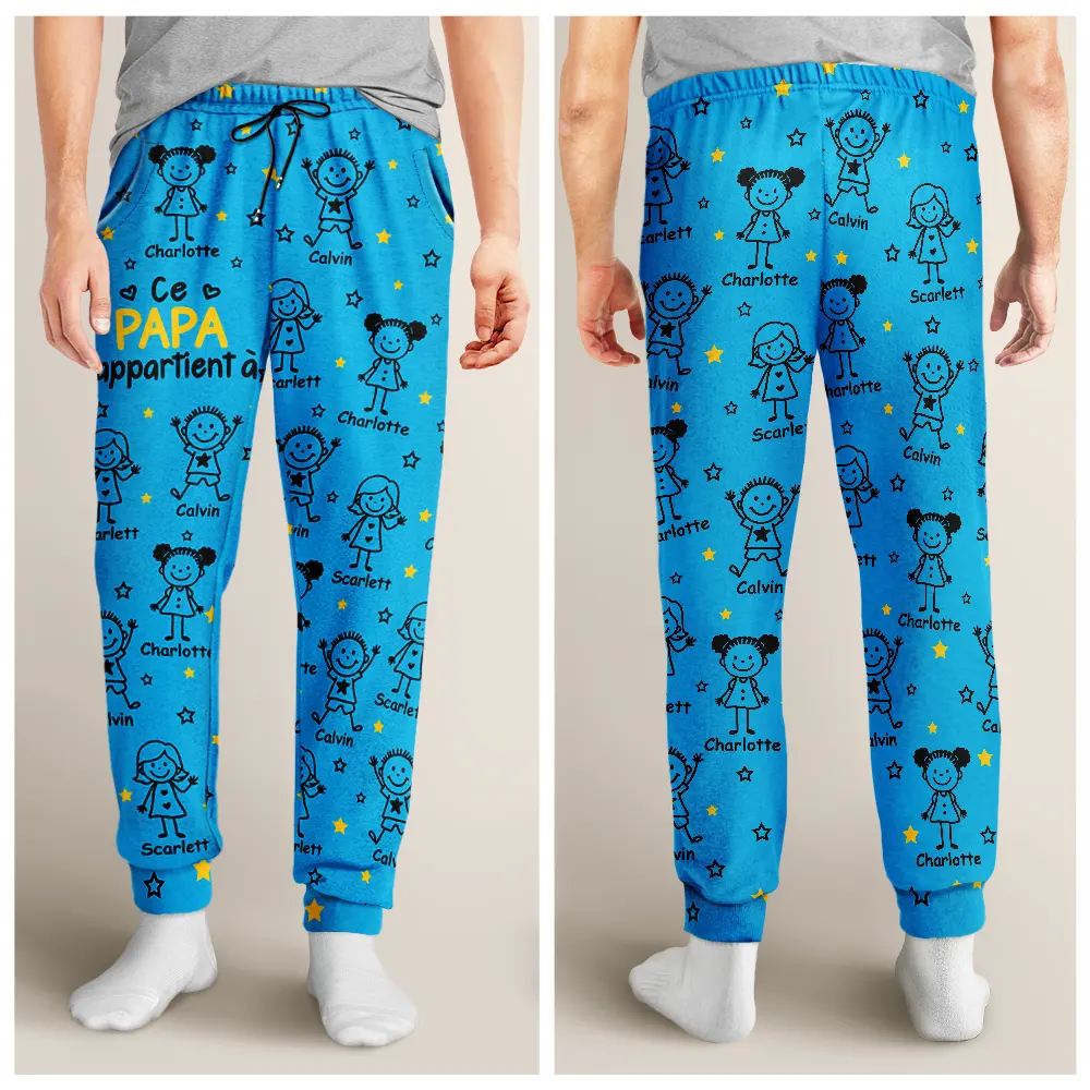 Ce Grand-Père Cette Grand-Mère Ce Papa Cette Maman Appartient À - Pantalon De Pyjama Personnalisé - Image 4