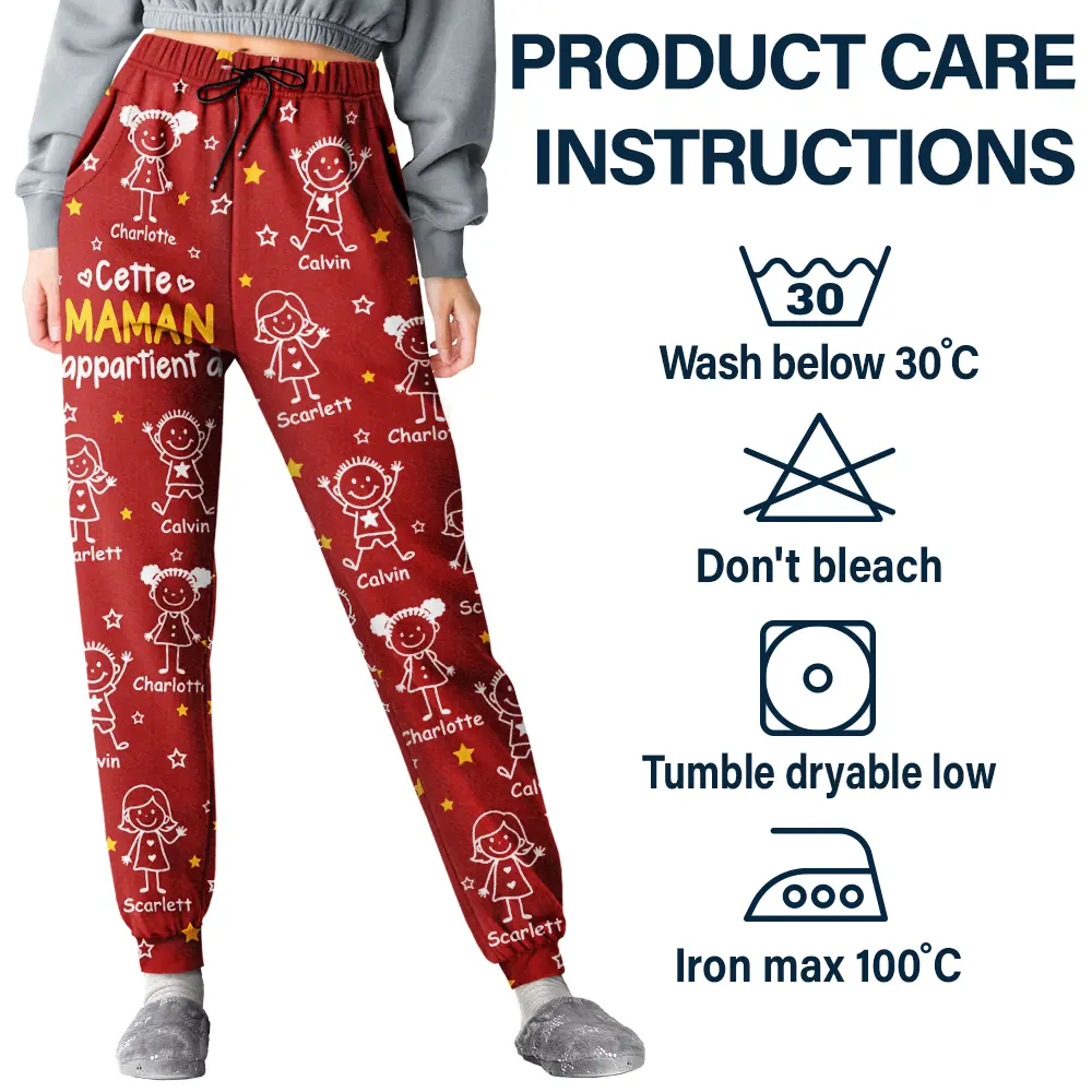 Ce Grand-Père Cette Grand-Mère Ce Papa Cette Maman Appartient À - Pantalon De Pyjama Personnalisé - Image 5