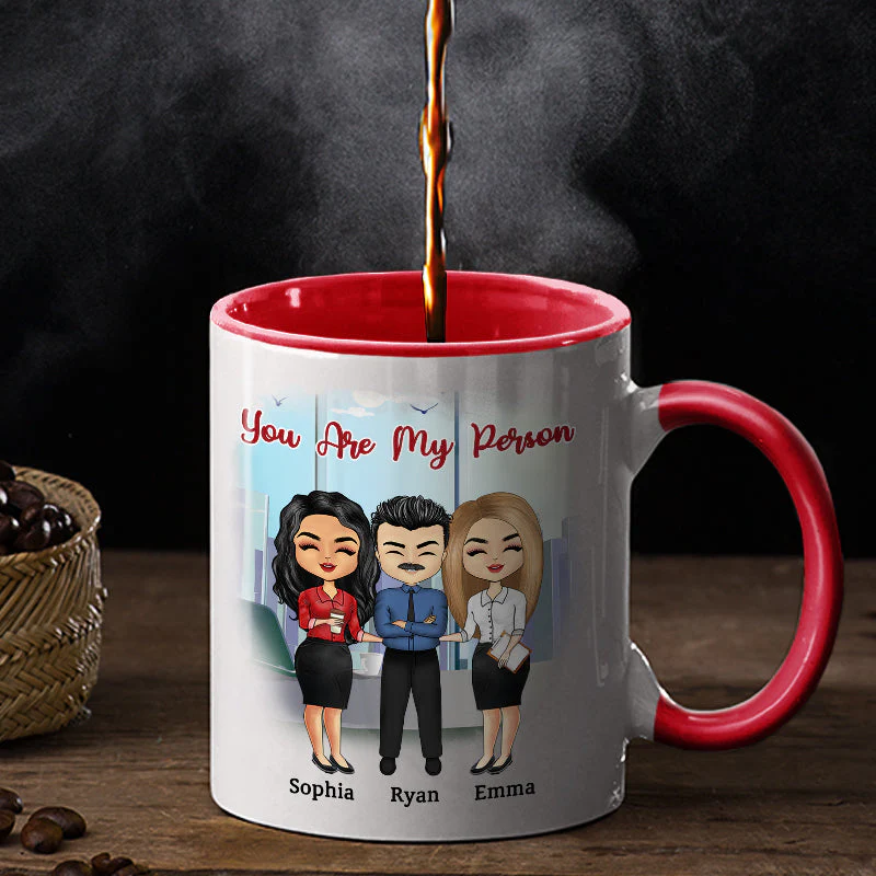 Chance Made Us Colleagues - BFF Bestie Gift - Personalized Custom Accent Mug - Image 2