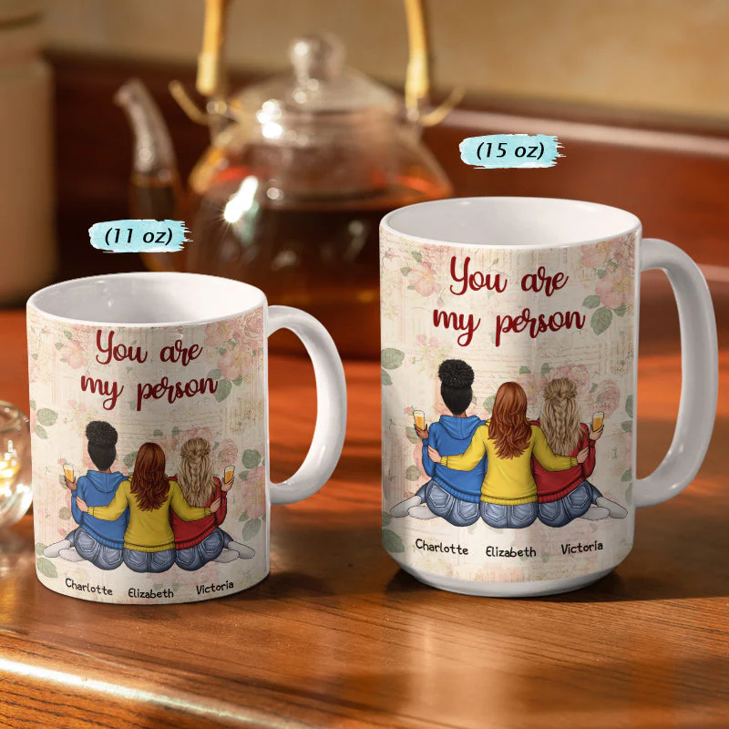 Chance Made Us Colleagues Office Worker Best Friends - Bestie BFF Gift -  Personalized Custom White Edge-to-Edge Mug - Image 3