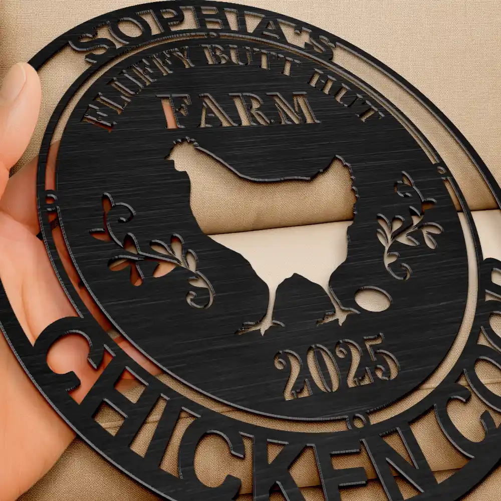 Chicken Coop Farm House - Personalized Cutout Metal Sign - Image 3