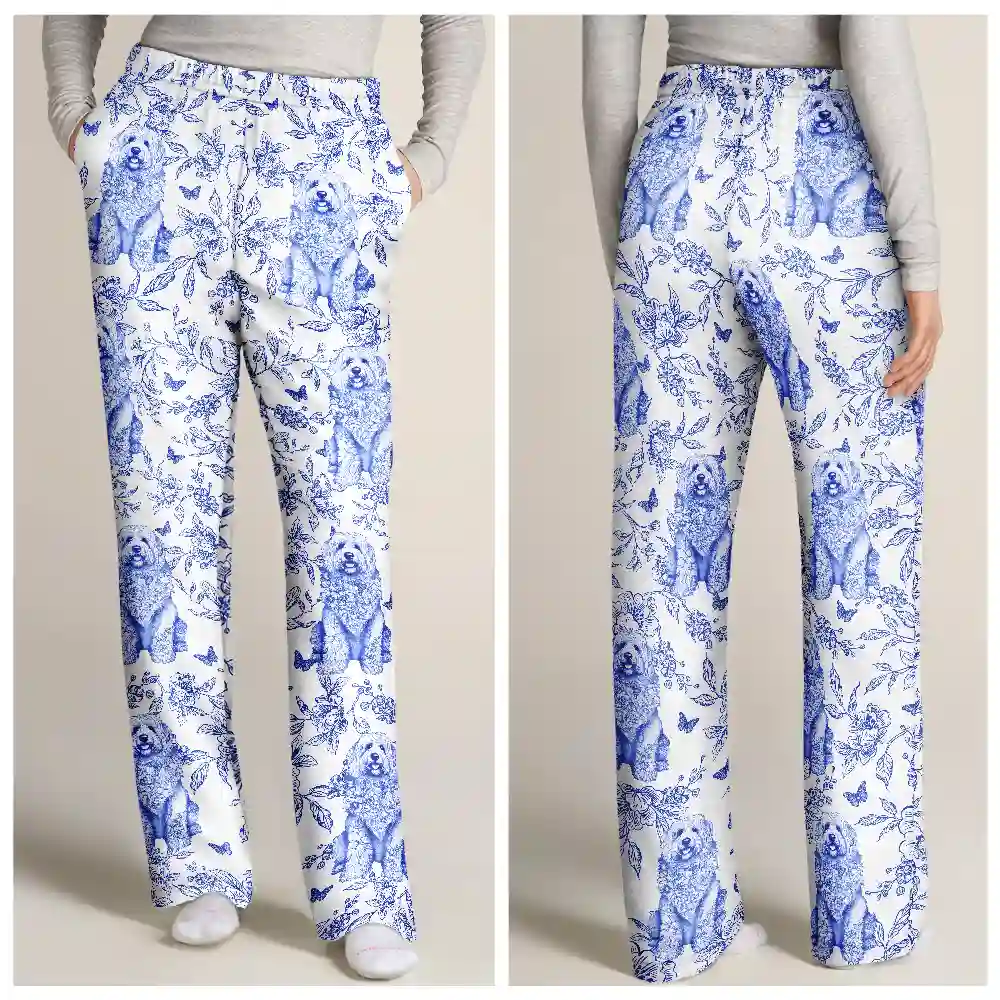 Chinoiserie Toile Dog - Personalized Pajama Pants - Image 3