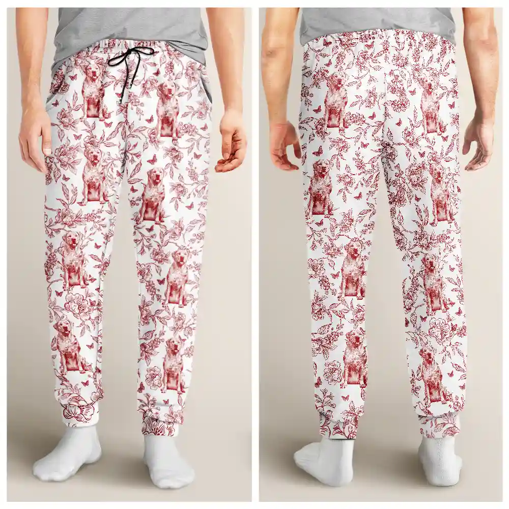 Chinoiserie Toile Dog - Personalized Pajama Pants - Image 4