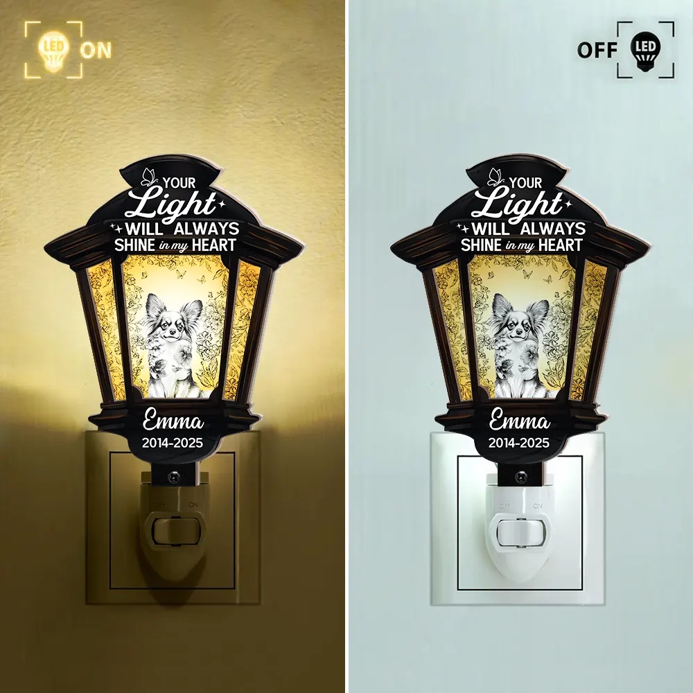 Chinoiserie Toile Dog Your Light Will Always Shine - Personalized Plug-in Night Light - Image 2