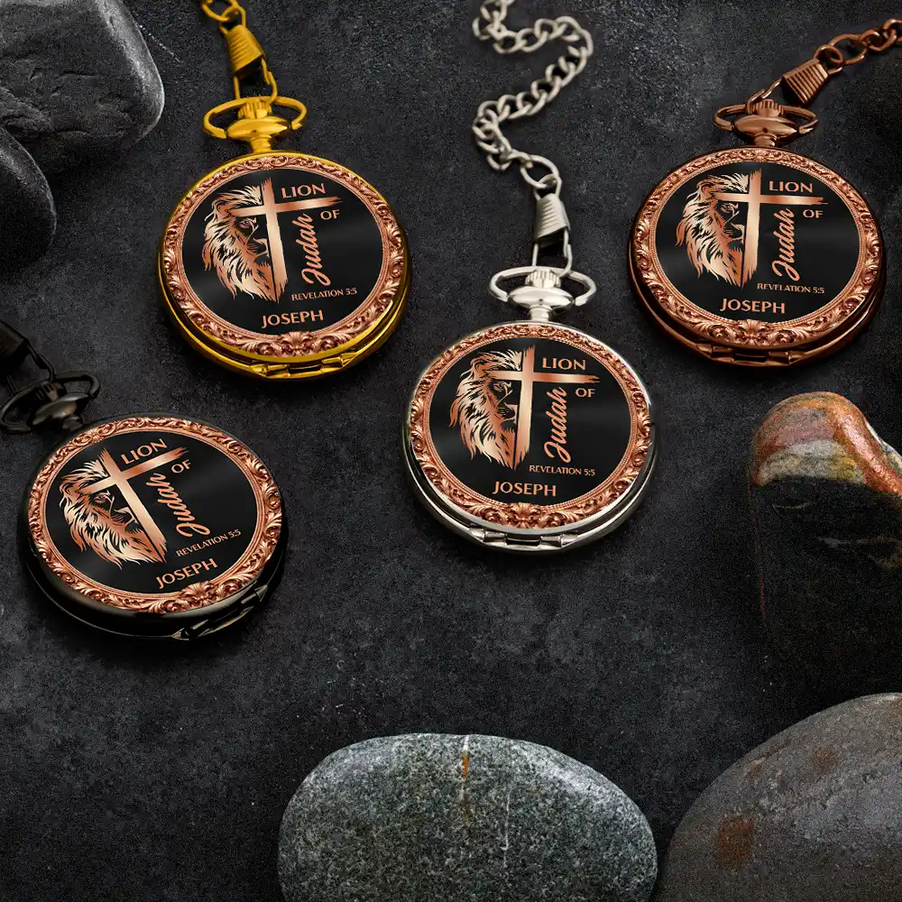 Christian Man Of God - Personalized Pocket Watch - Image 5