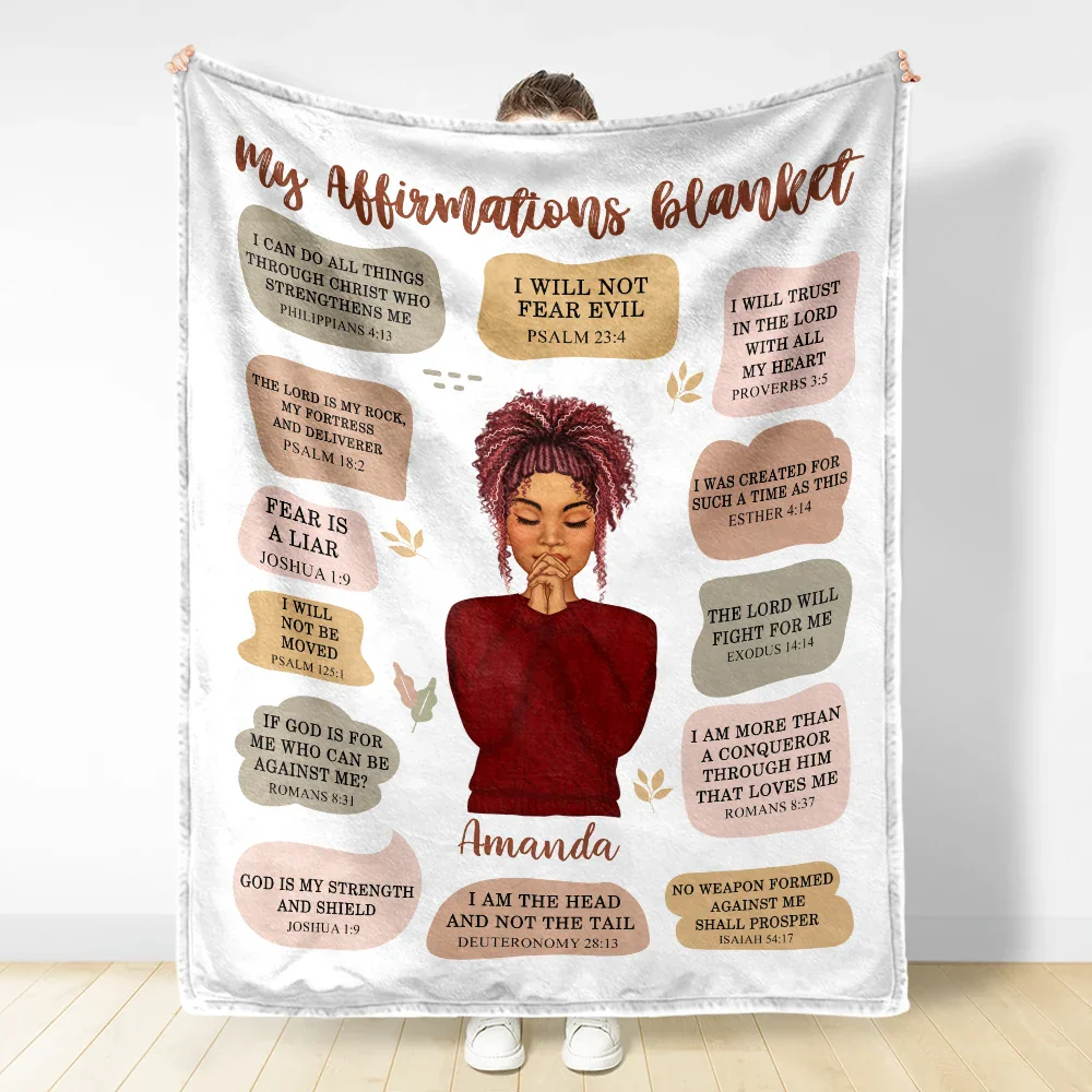 Christian My Affirmation - Personalized Fleece Blanket, Sherpa Blanket - Image 3