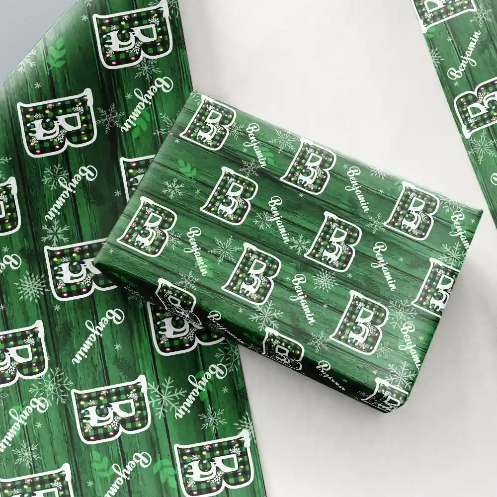 Christmas Alphabet For Family Friend - Personalized Wrapping Paper - Image 6