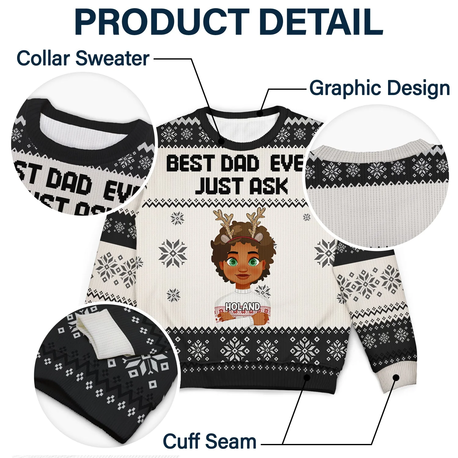Christmas Best Mom Ever Just Ask - Gift For Mom, Dad, Family - Personalized Unisex Ugly Sweater - Image 6
