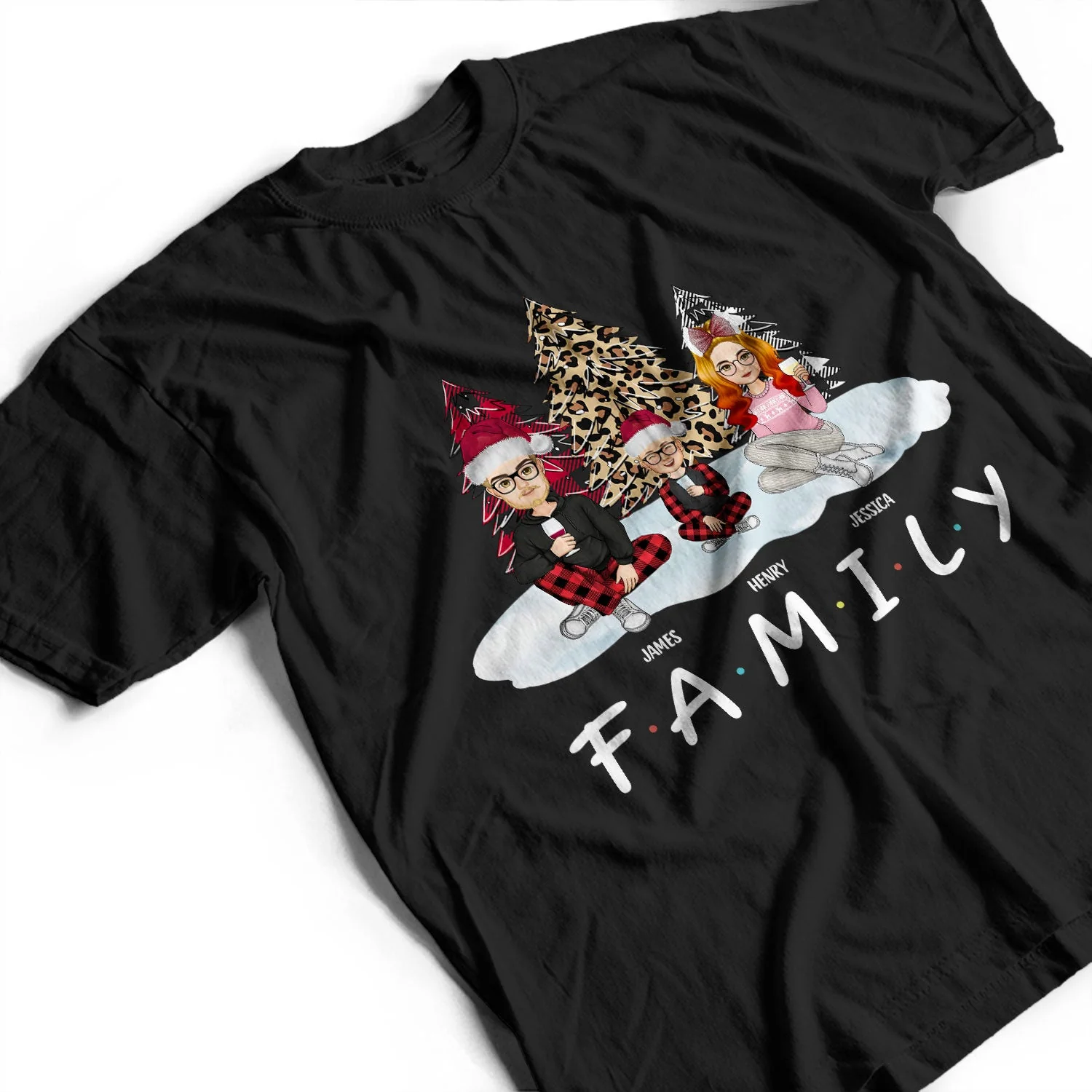Christmas Cartoon We Are Family - Gift For Family - Personalized Sweatshirt - Image 3