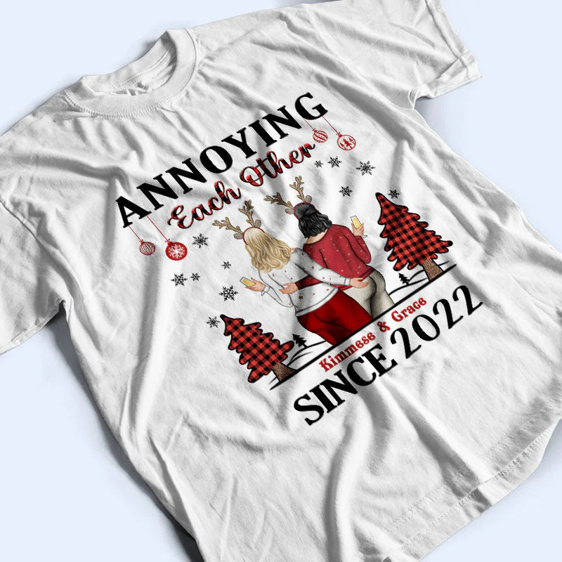 Christmas Couple I Want To Annoy For The Rest Of My Life - Personalized Custom Sweatshirt - Image 3