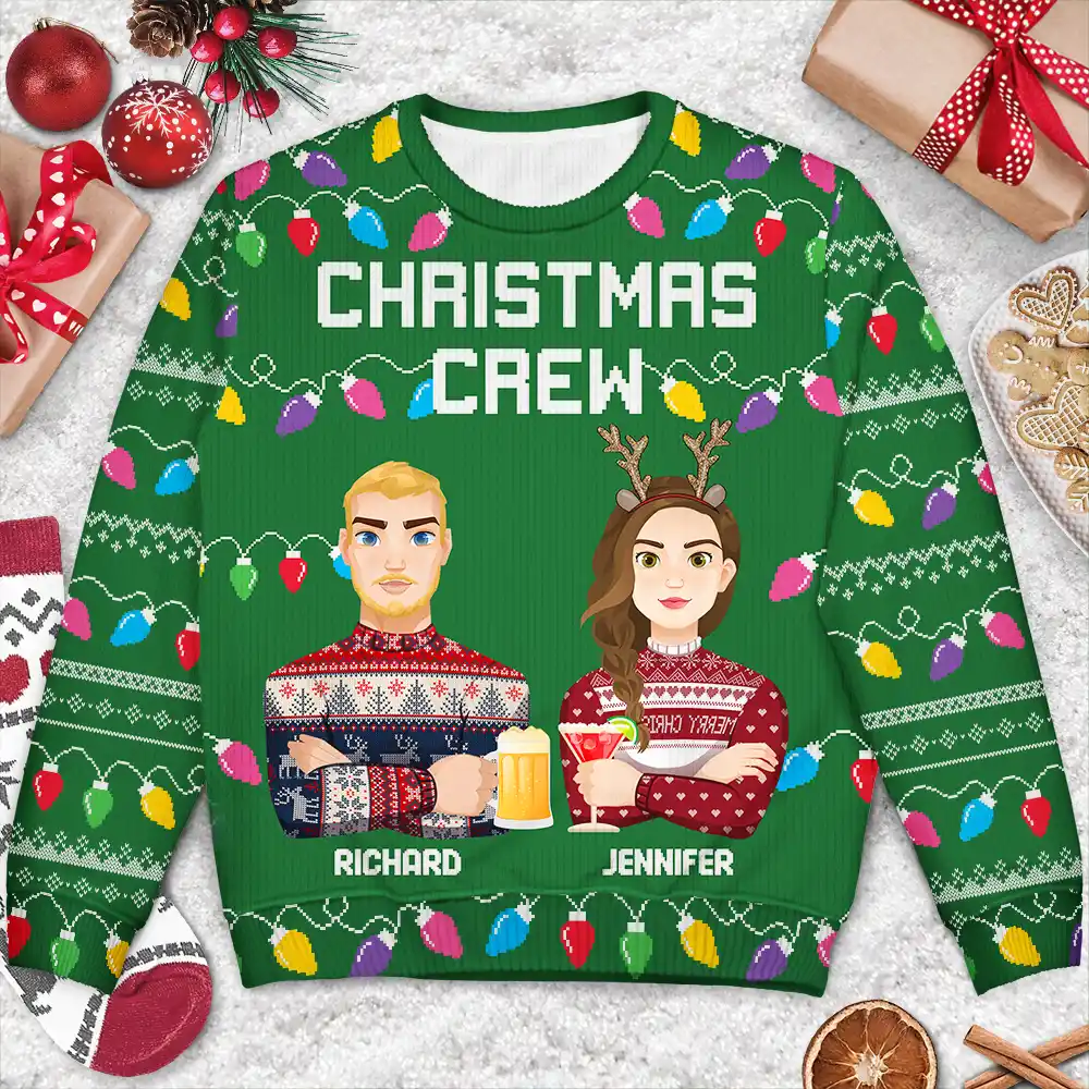 Christmas Crew Family Matching Shirt - Personalized Unisex Ugly Sweater - Image 3