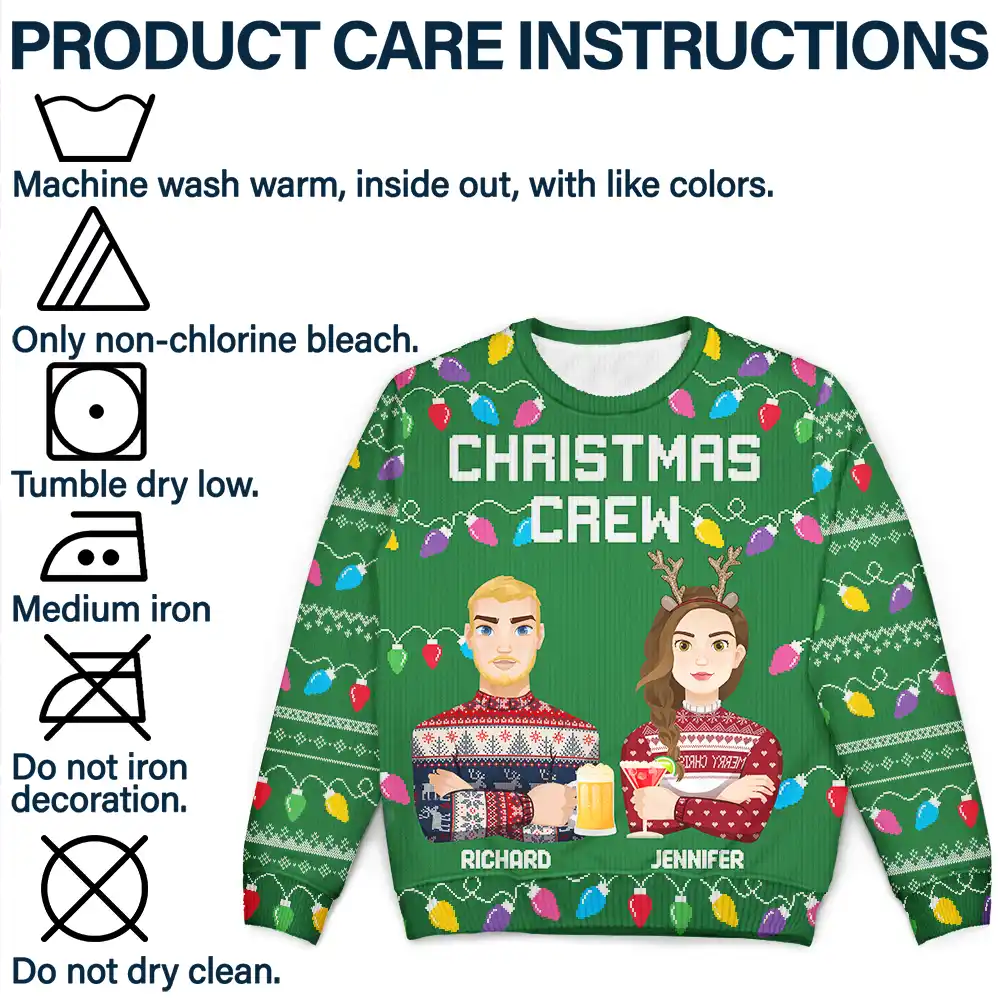 Christmas Crew Family Matching Shirt - Personalized Unisex Ugly Sweater - Image 7