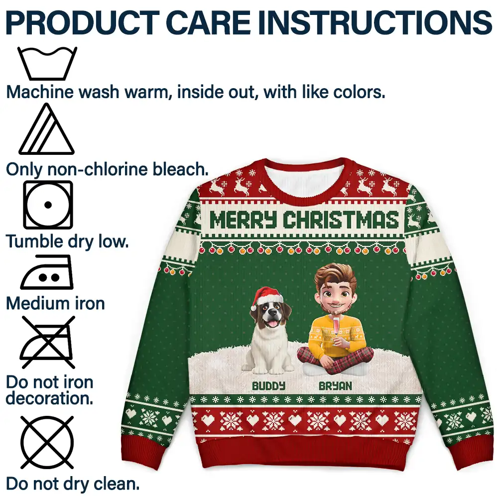 Christmas Family 3D Effect Couple Parent - Personalized Unisex Ugly Sweater - Image 7