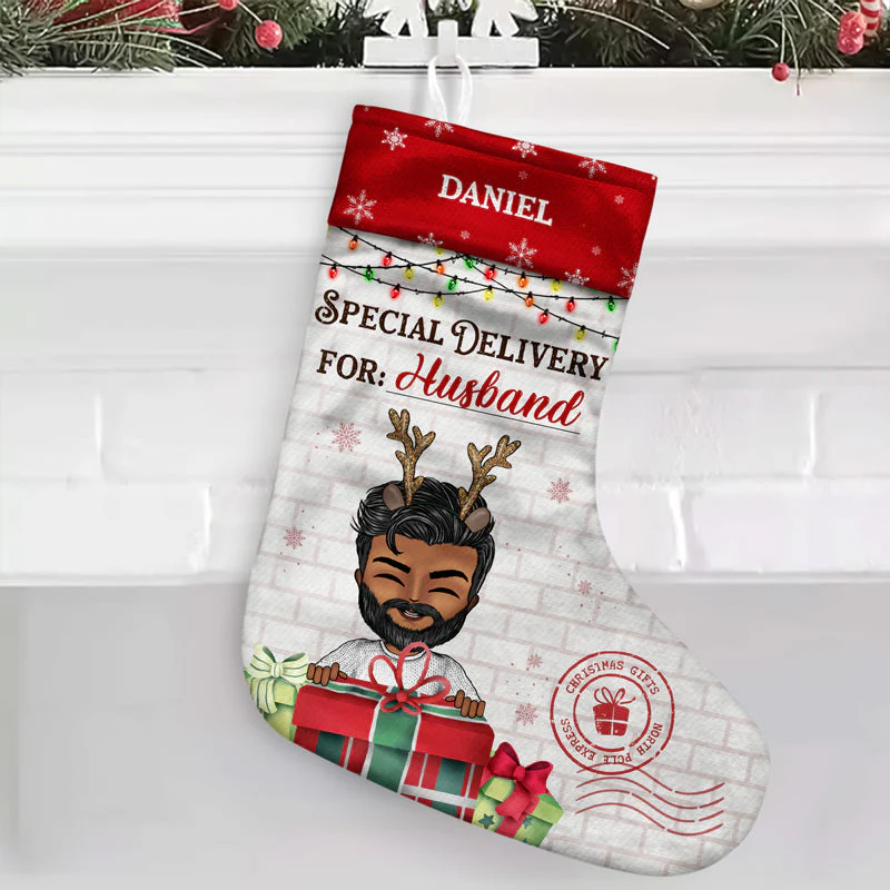 Christmas Family North Pole Express Special Delivery - Christmas Gift For Family - Personalized Custom Christmas Stocking - Image 2