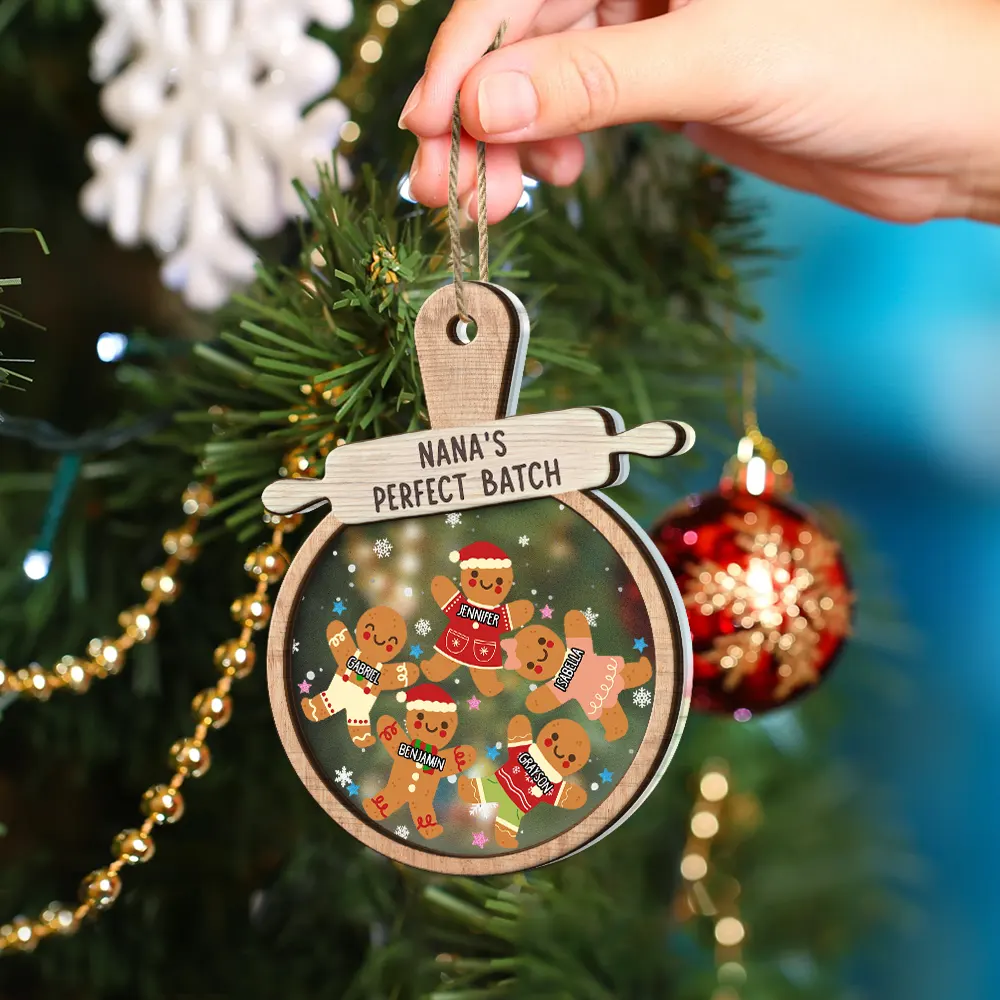 Christmas Grandma Cookies - Personalized 2-Layered Mix Ornament - Image 4