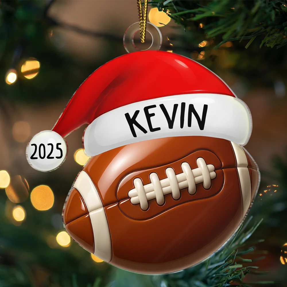 Christmas Sports Decorations - Personalized Custom Shaped Acrylic Ornament - Image 3