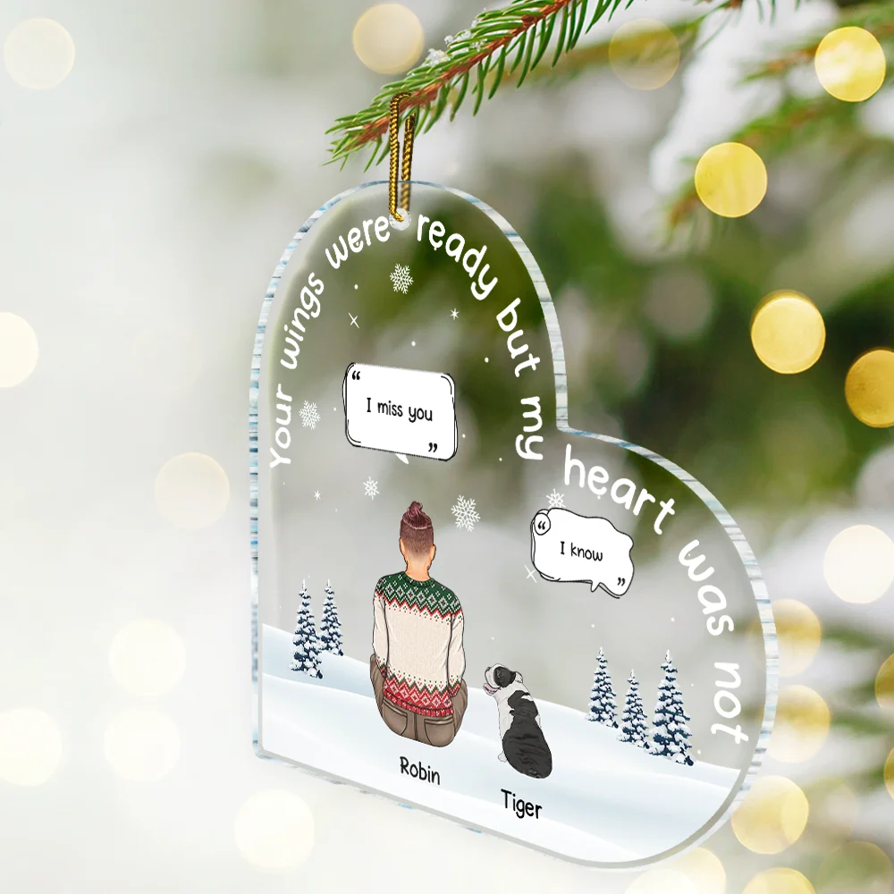 Christmas The Momment Your Heart Stopped - Personalized Custom Shaped Acrylic Ornament - Image 3