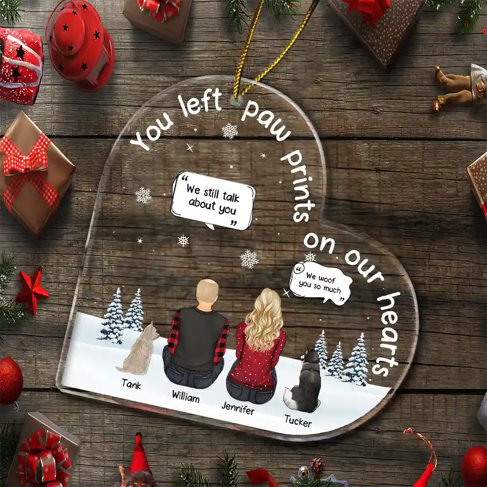 Christmas The Momment Your Heart Stopped - Personalized Custom Shaped Acrylic Ornament - Image 6