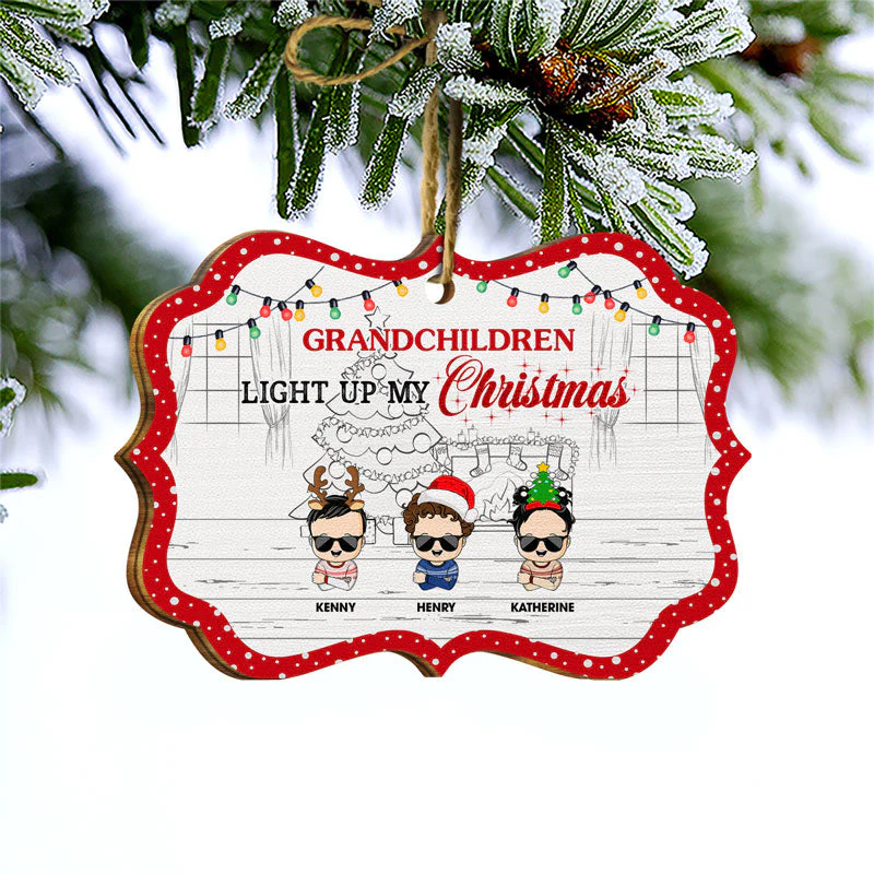 Christmas There Is No Greater Gift Than Grandchildren - Christmas Gift For Family - Personalized Custom Wooden Ornament - Image 3