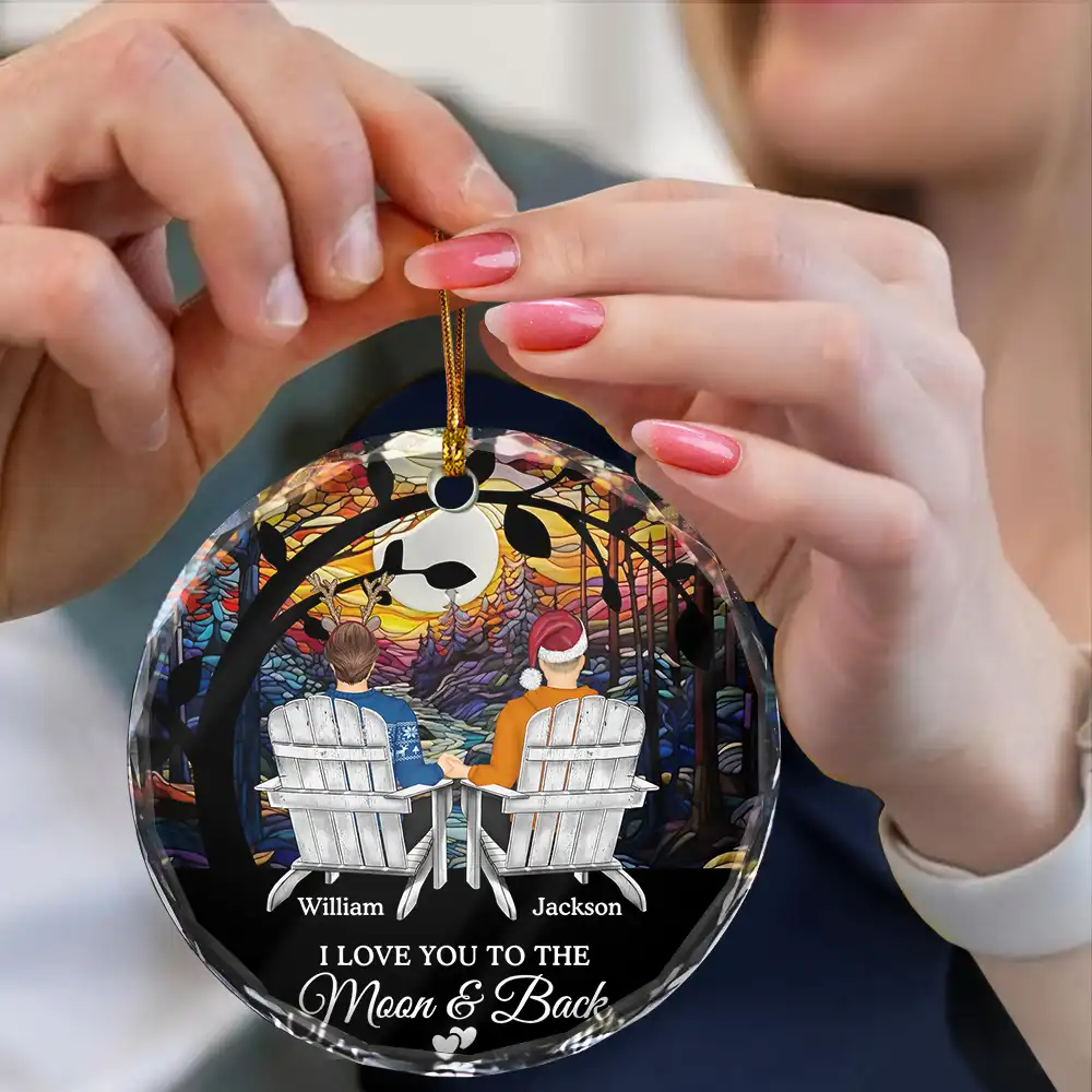 Christmas You & Me We Got This Till Our Last Breath - Personalized Circle Glass Ornament - Image 4