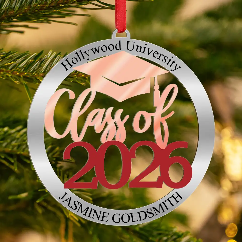Class Of Graduation - Personalized Metal Ornament - Image 3