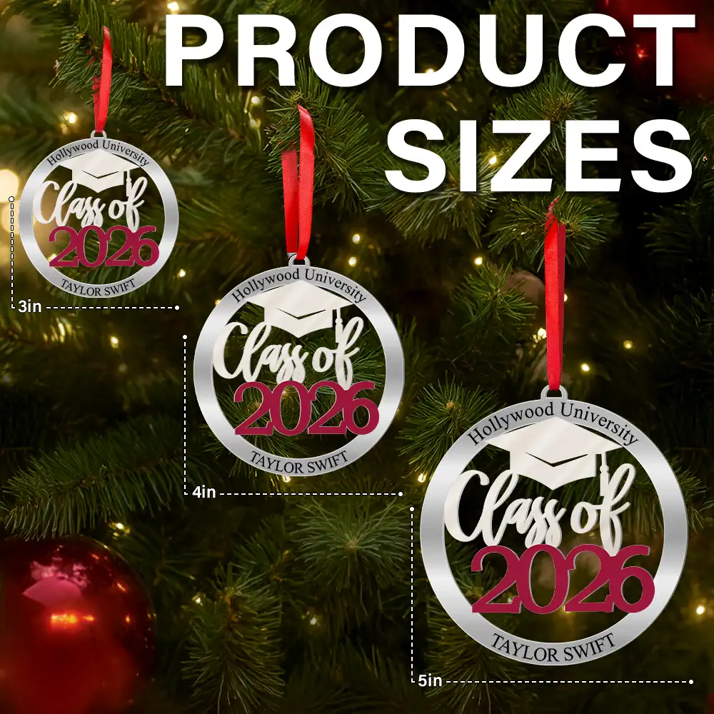 Class Of Graduation - Personalized Metal Ornament - Image 6