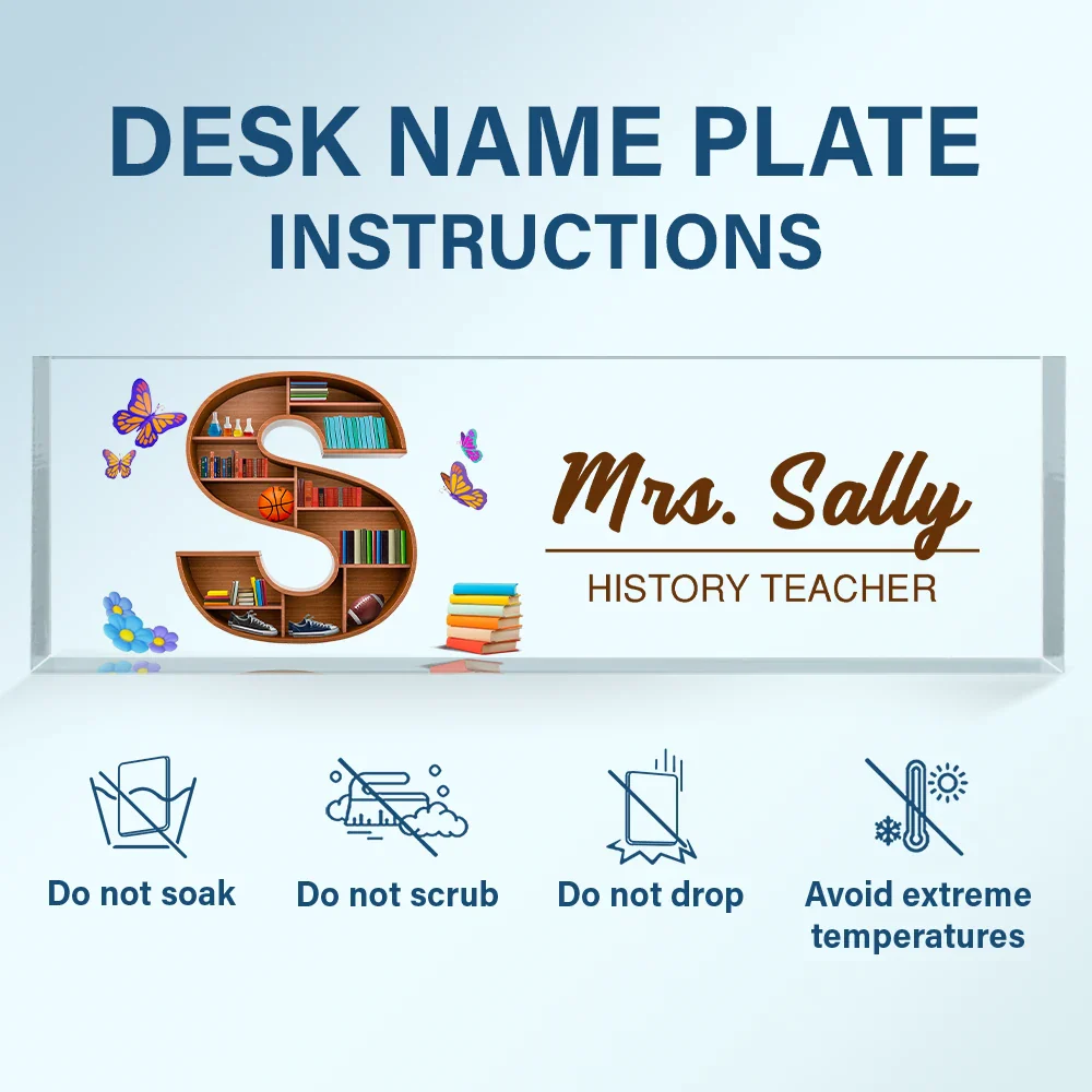 Classroom Initial - Personalized Desk Name Plate - Image 6