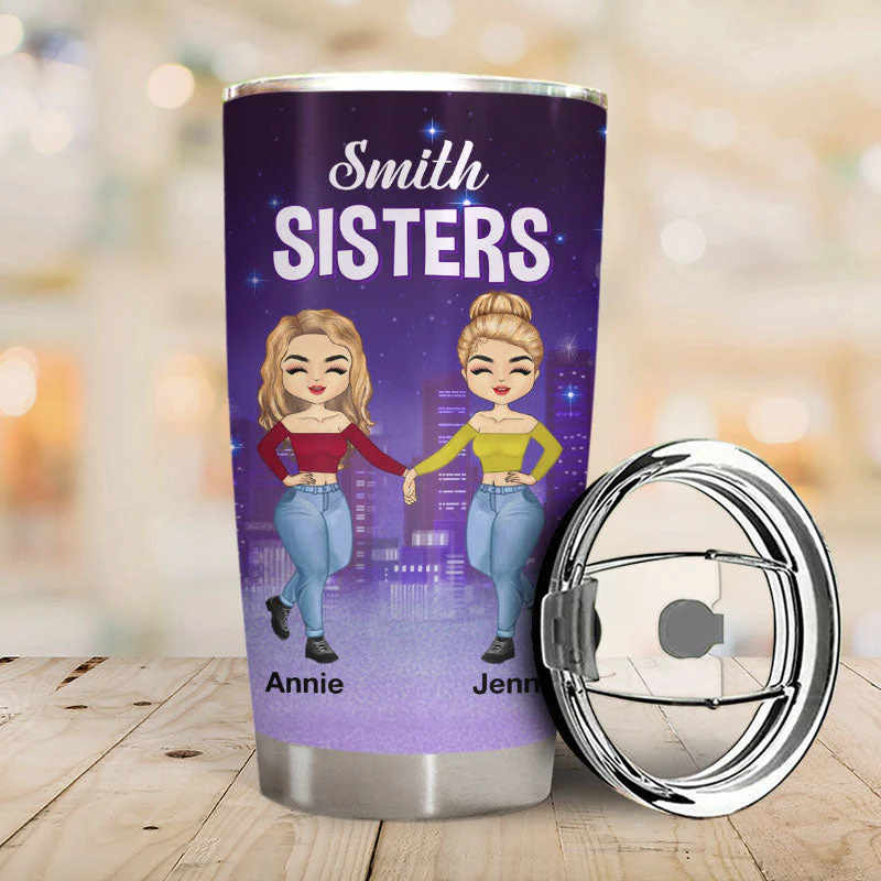 Classy A Bit Smart - Gift For Sisters, Siblings - Personalized Custom Tumbler - Image 2