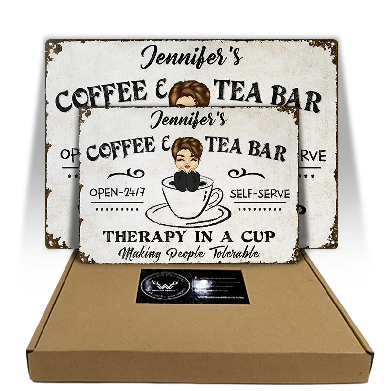 Coffee & Tea Bar - Kitchen Decoration - Personalized Custom Classic Metal Signs - Image 3