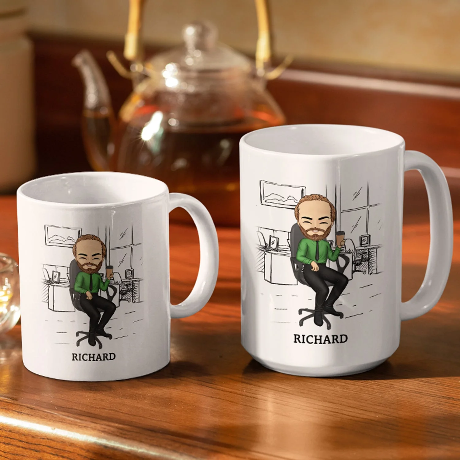 Colleagues Show Supervisor - Funny Gift For Colleagues, Gift For Yourself - Personalized White Edge-to-Edge Mug - Image 3