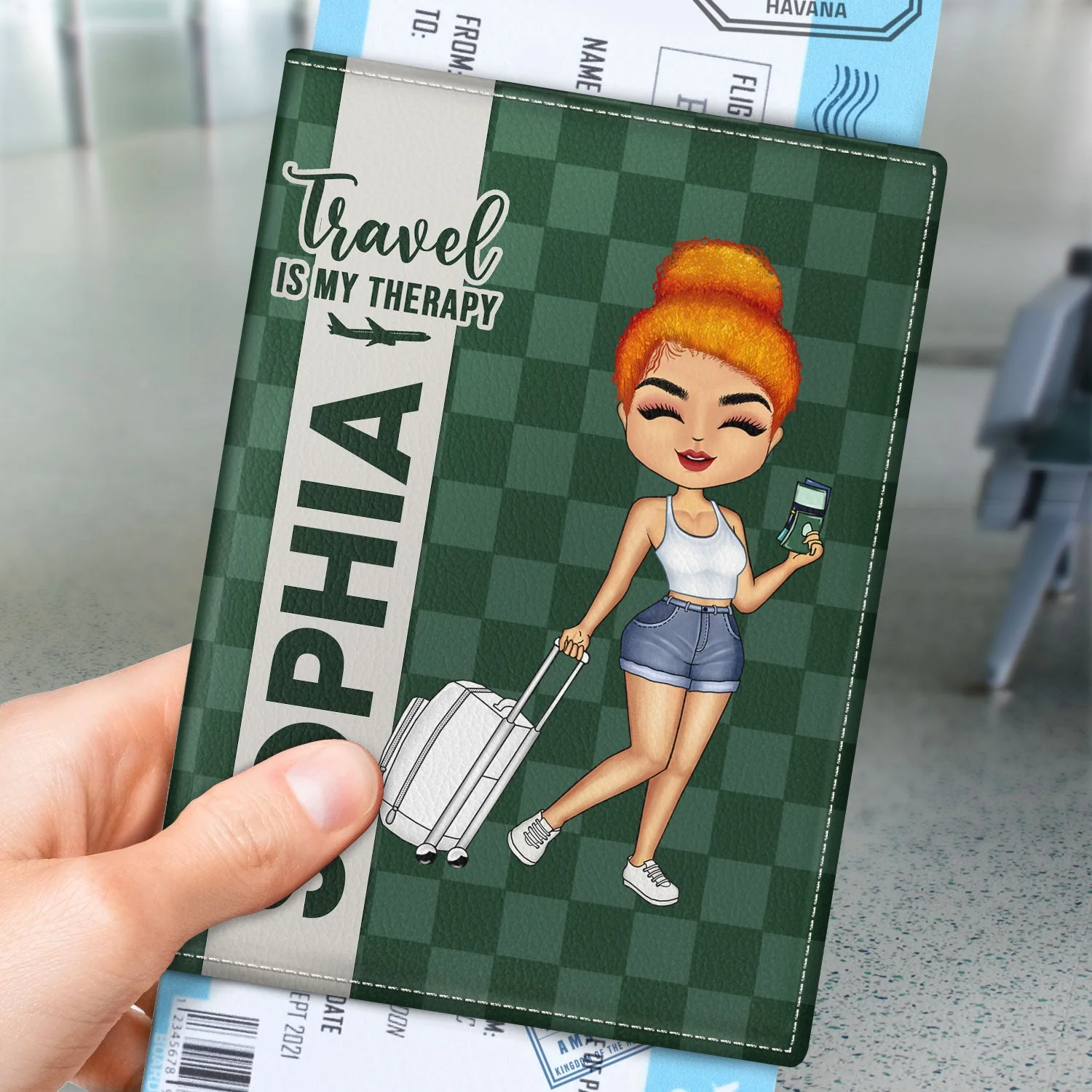 Collect Moments Not Things - Gift For Travellers, Travelling Lovers, Him, Her - Personalized Passport Cover, Passport Holder - Image 3