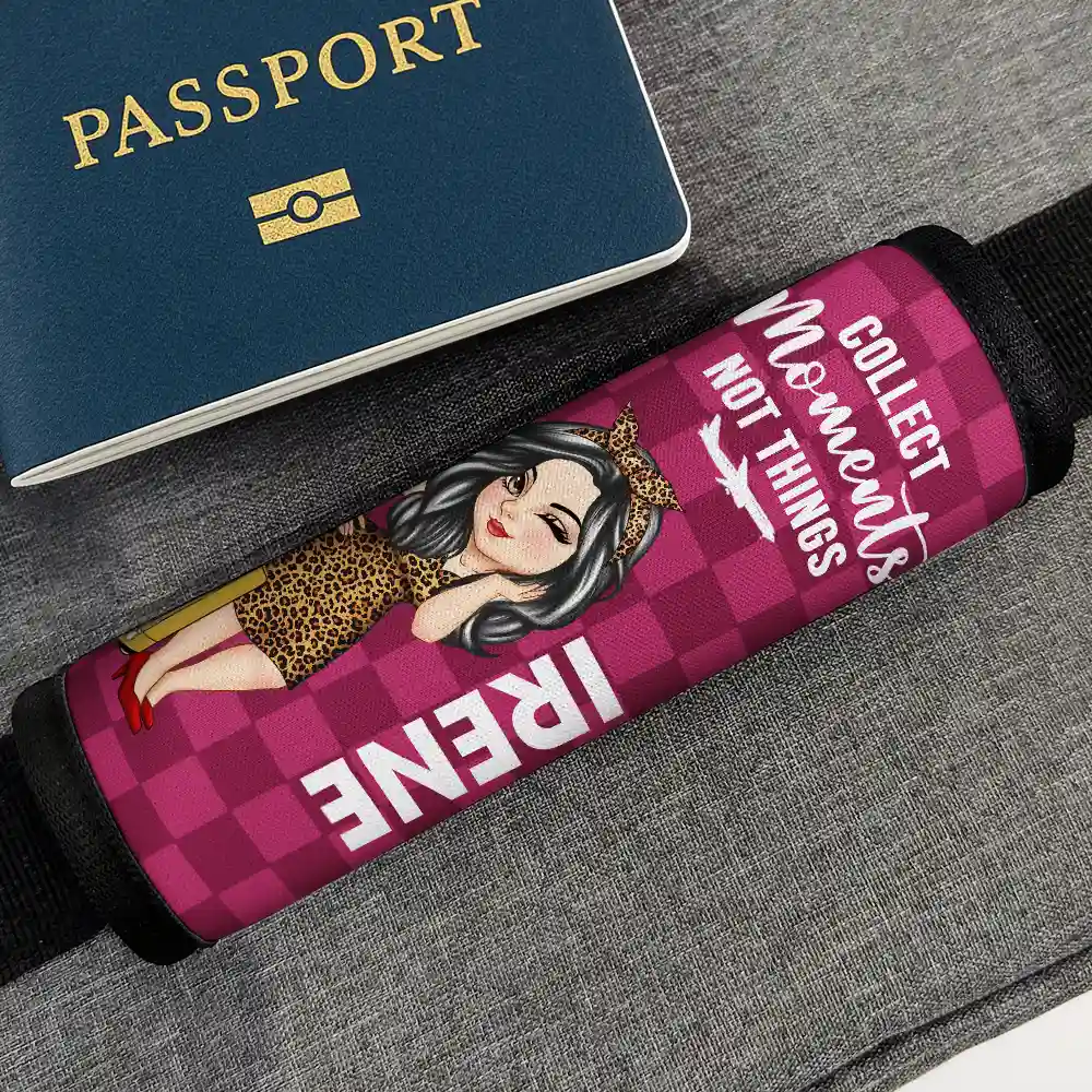 Collect Moments Not Things - Personalized Luggage Handle Wrap - Image 4
